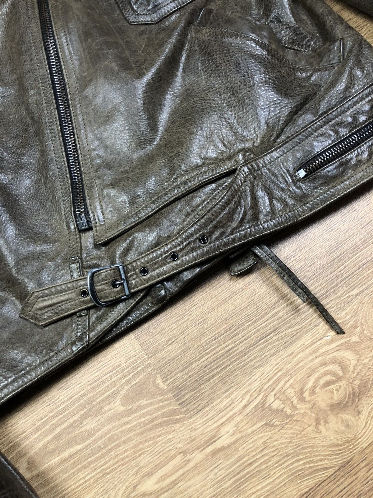 Diesel Diesel Style Lab Asymmetrical Leather Jacket Size L / US 10 / IT 46 - 4 Thumbnail