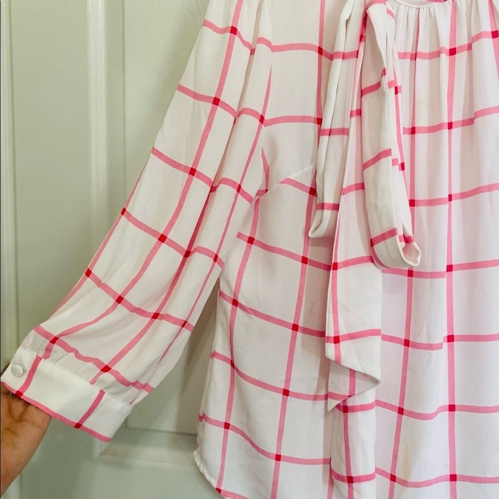 Other 7th avenue new york & company Tie-Neck Blouse w 3/4 Sleeves Size M / US 6-8 / IT 42-44 - 2 Thumbnail