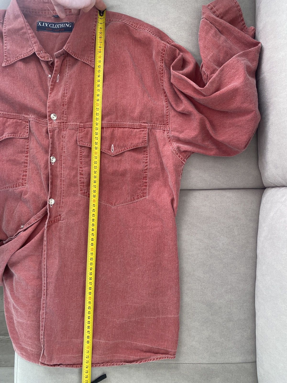 Vintage Cowboy X.I.V. Clothing Washed denim Shirt button up Size US L / EU 52-54 / 3 - 8 Thumbnail