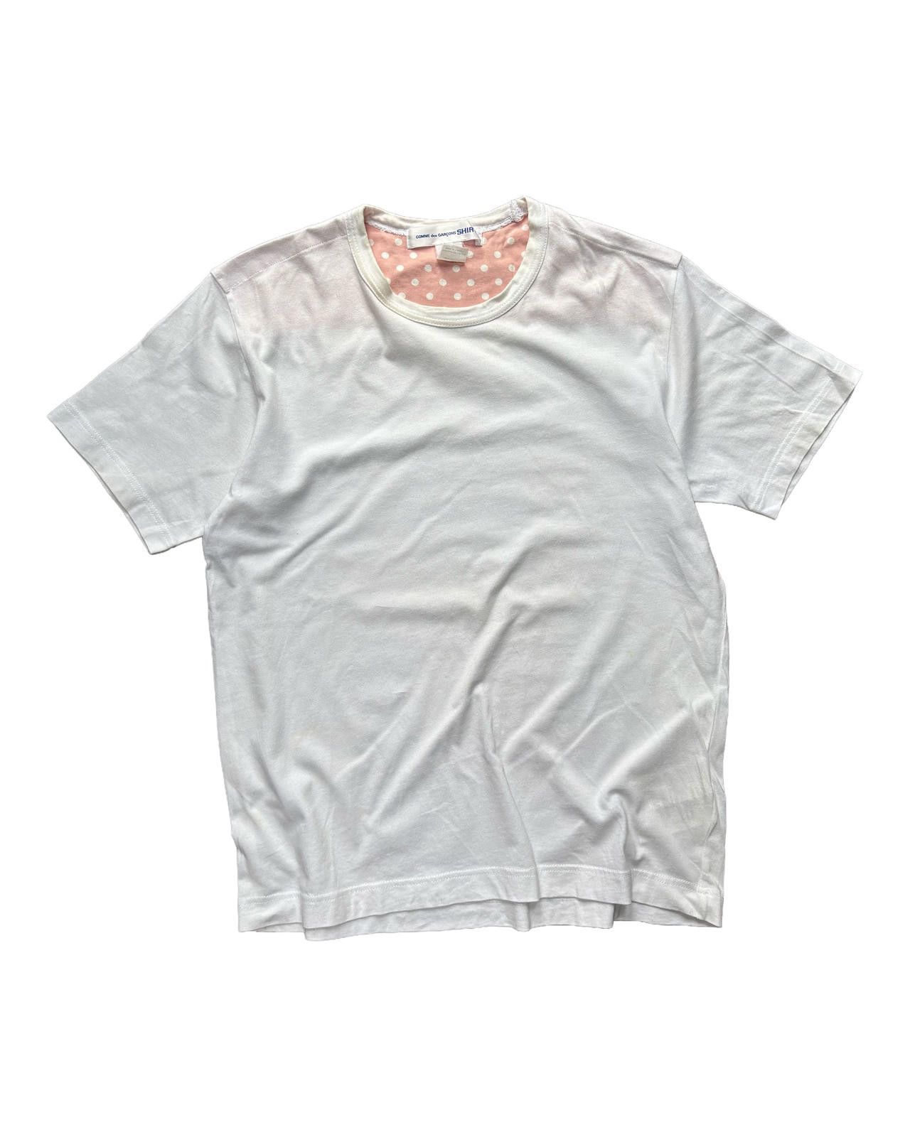 Comme des Garcons CDG Shirt Dot Panel Tee White S Size US S / EU 44-46 / 1 - 1 Thumbnail