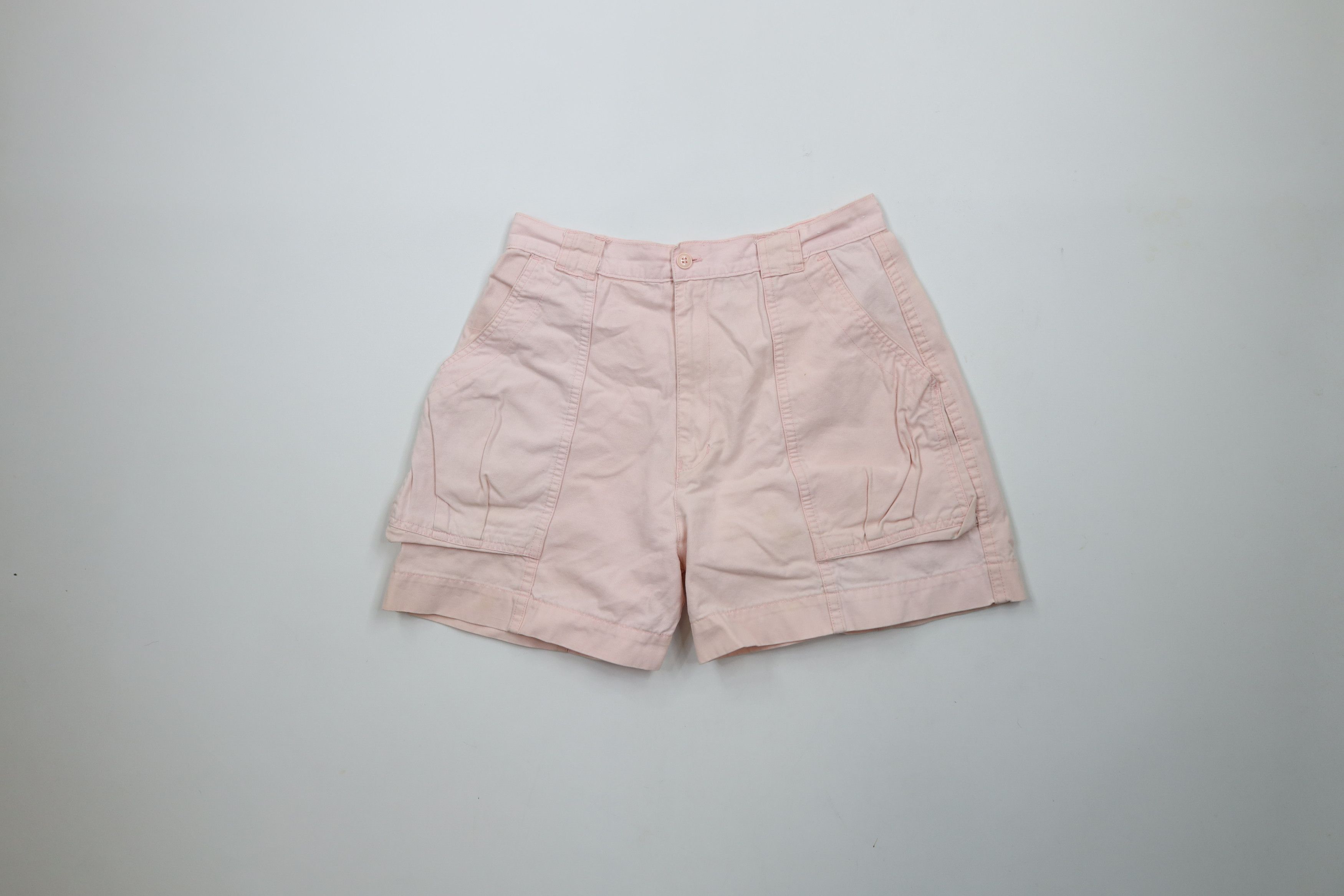 Vintage Vintage 80s 90s Streetwear Distressed Big Pocket Shorts Pink Size 34" / US 12 / IT 48 - 1 Thumbnail