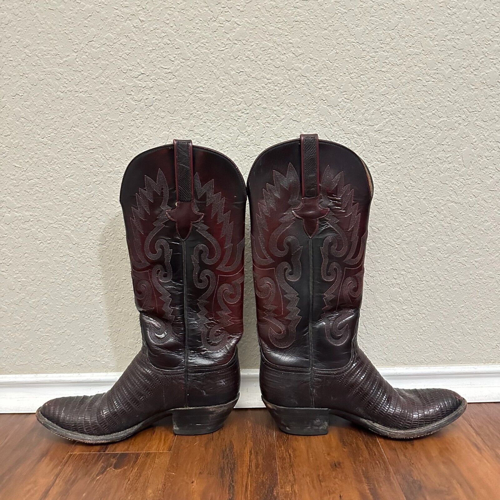 Lucchese LUCCHESE Kip Lizard Boots Leather Pull On Western Cowboy Size US 7 / EU 40 - 2 Thumbnail