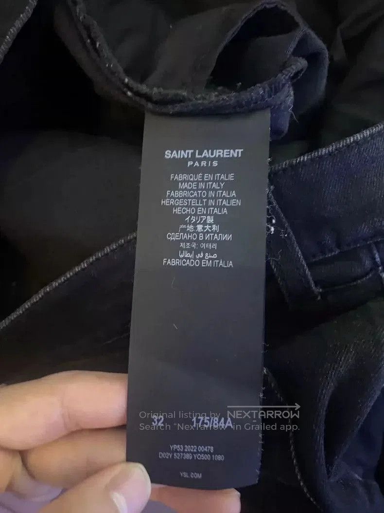 Saint Laurent Paris Saint Laurent Black Slim Fit Jeans. Size US 32 / EU 48 - 4 Thumbnail