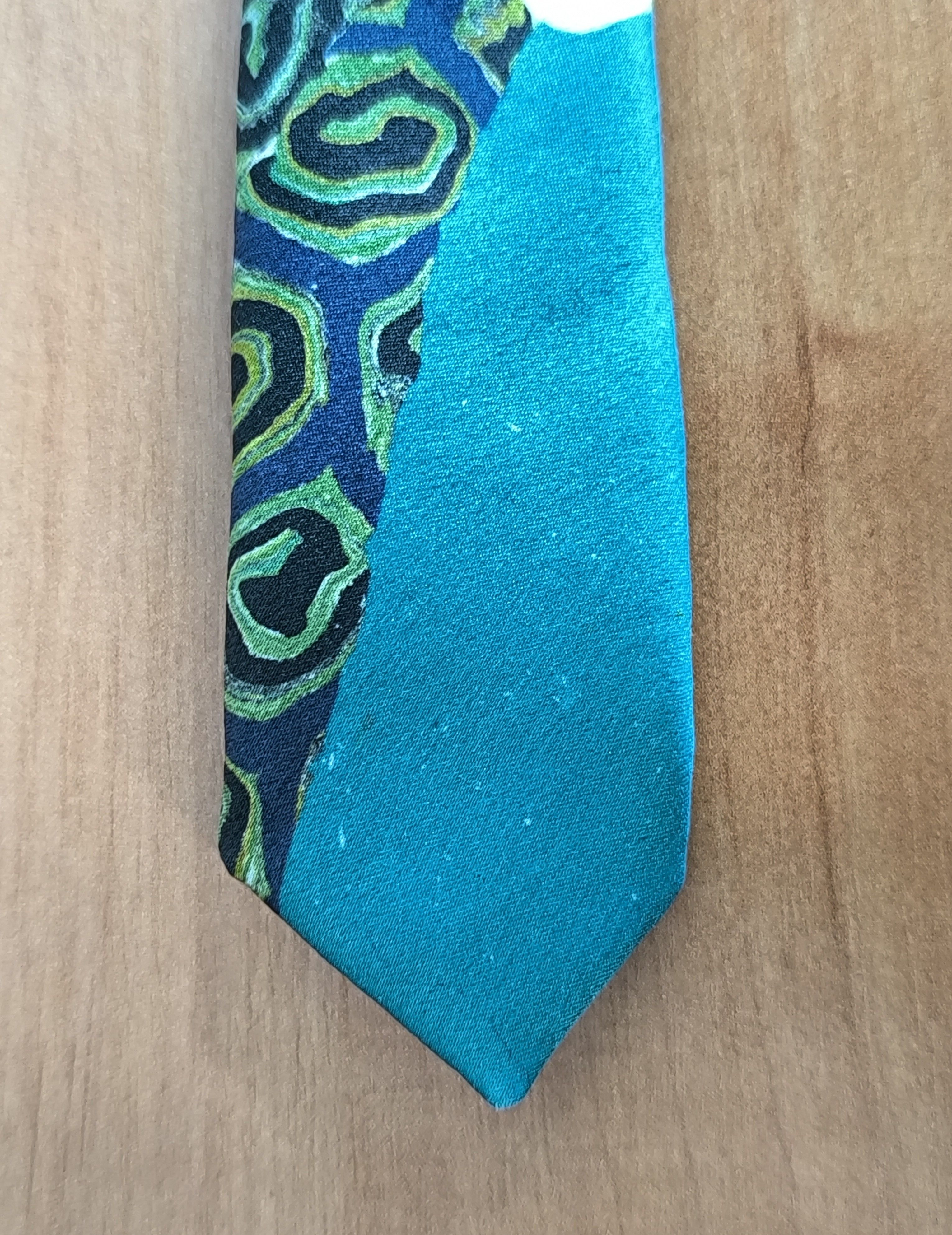Yohji Yamamoto Yohji Yamamoto POUR HOMME Vintage Abstract Silk Tie Made in Size ONE SIZE - 8 Thumbnail