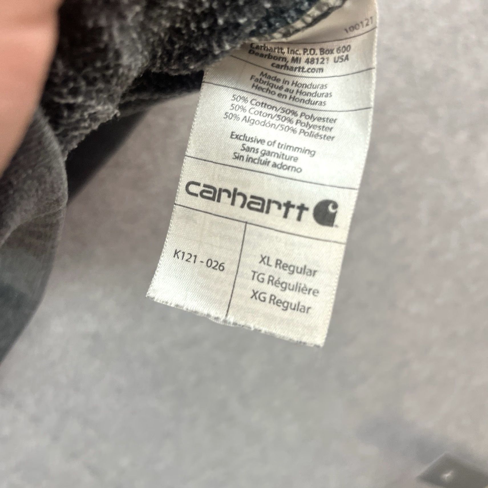 Carhartt Carhartt Hoodie Mens Pullover Hoodie Sweatshirt Distinctive Logo Gray XL Size US XL / EU 56 / 4 - 7 Thumbnail