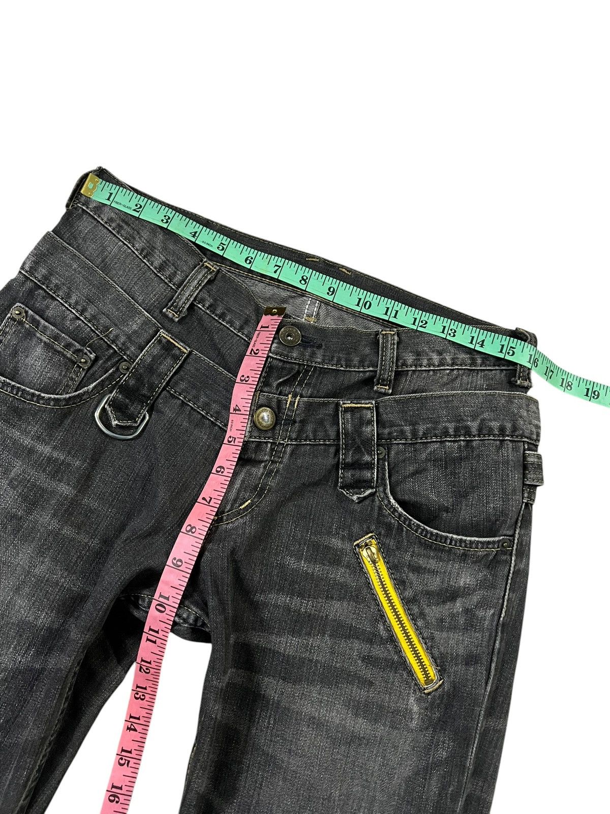 If Six Was Nine × Le Grande Bleu (L.G.B.) × Wrangler 💥Double Waist 💥Vintage Wrangler Faded Flare Jeans Rare Size US 31 - 14 Thumbnail