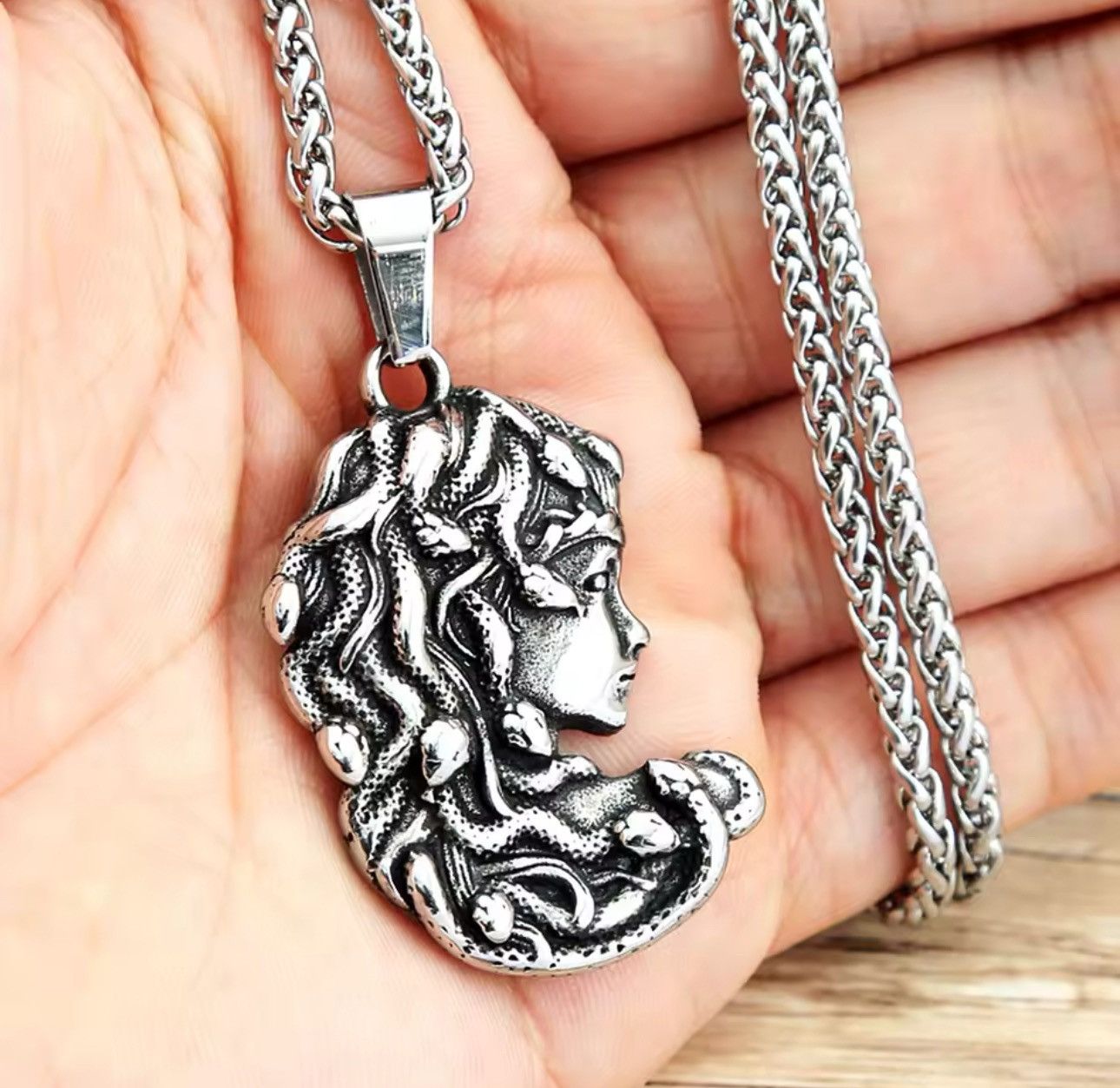 Other Gothic Punk Medusa Stainless Steel Pendants Necklace Chain Size ONE SIZE - 5 Thumbnail
