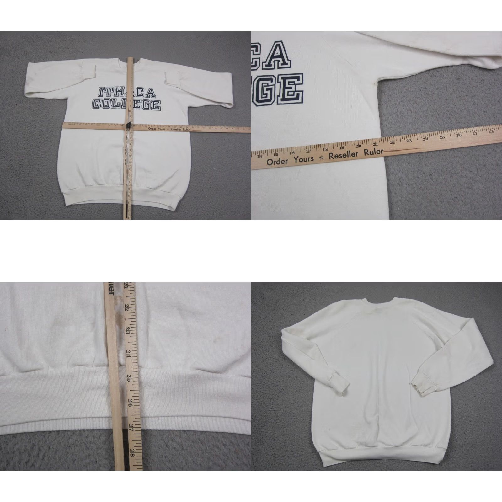 Vintage VINTAGE Ithaca College Sweatshirt Mens XL White Pullover Made in USA Screen Stars Classic Outdoor College Size US XL / EU 56 / 4 - 8 Thumbnail