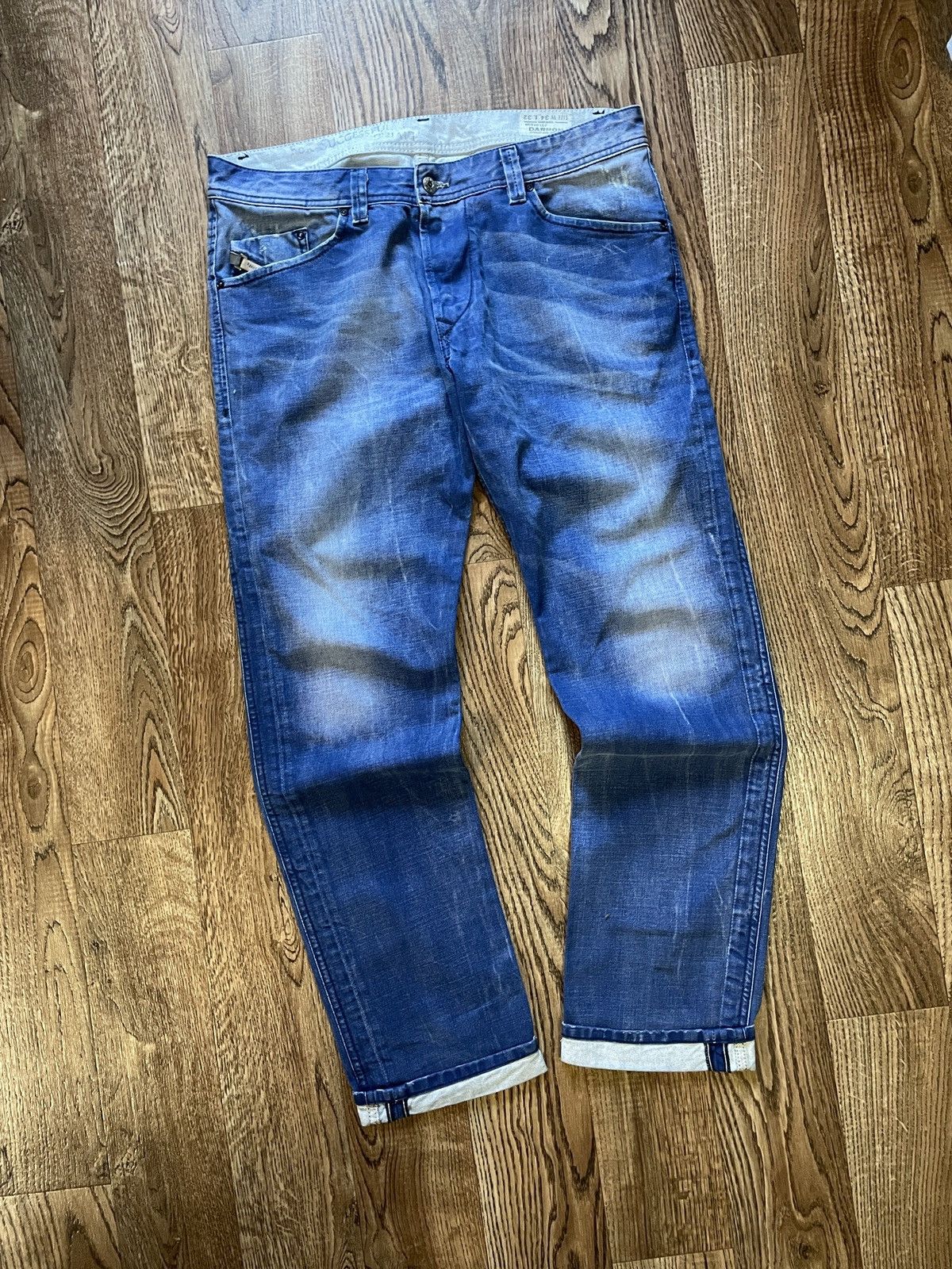 Diesel Vintage Mans Diesel Darron Regular Selvedge Denim Jeans Size US 34 / EU 50 - 2 Thumbnail