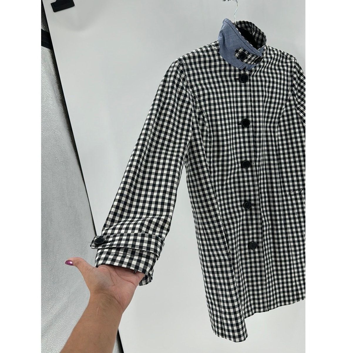 Other Talbots CLASSIC GINGHAM MAC black white water resistant MP Size M / US 6-8 / IT 42-44 - 8 Thumbnail