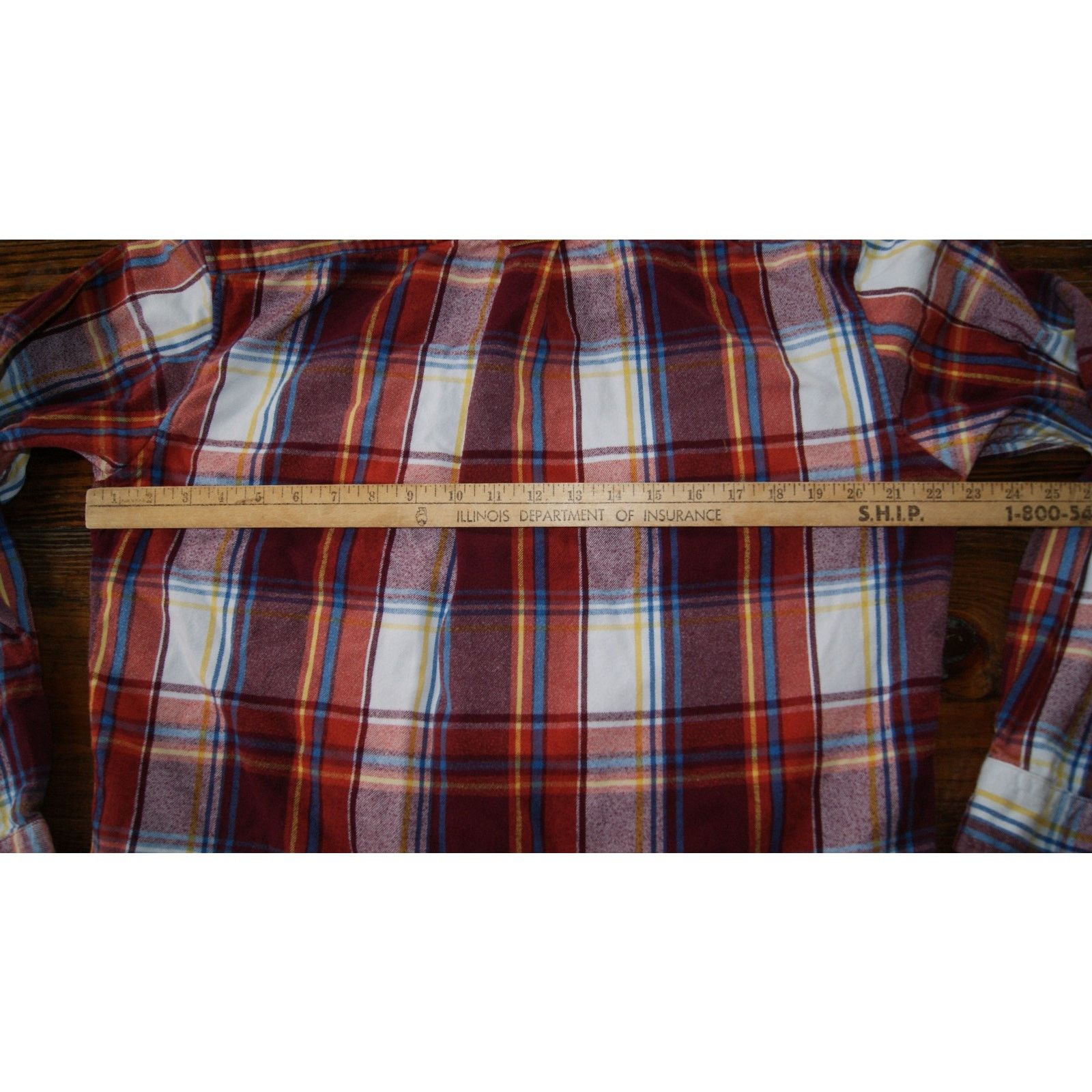 Lands' End Lands End M 15-151/2 Autumn Fall Plaid Flannel Shirt Button Size US M / EU 48-50 / 2 - 6 Thumbnail