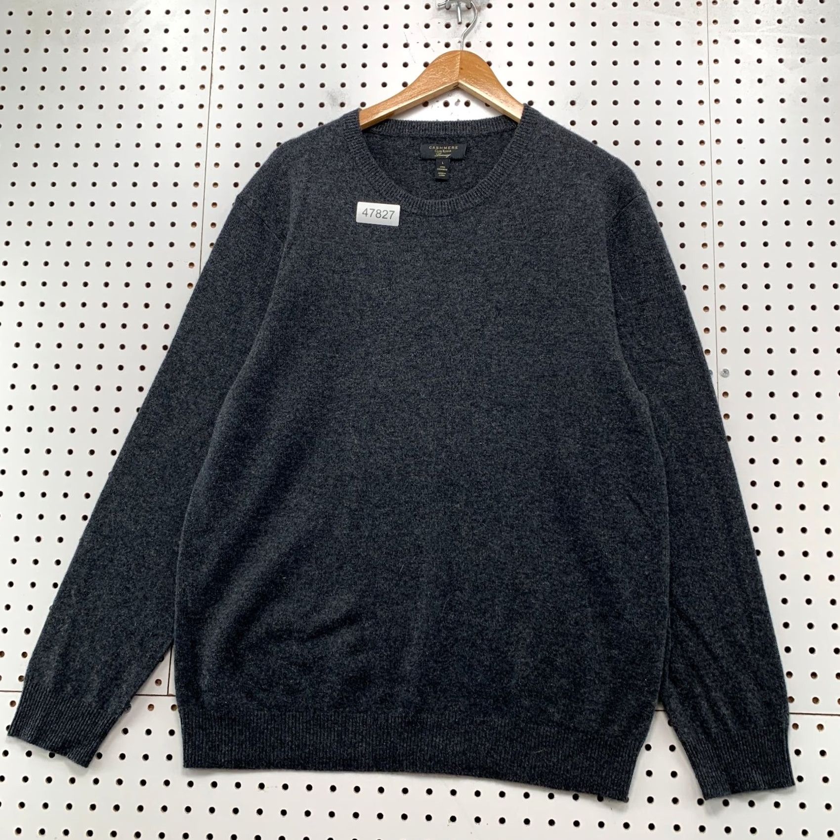 Vintage Club Room 100% Cashmere Sweater Mens L Gray Casual Preppy Business Soft Shirt Size US L / EU 52-54 / 3 - 2 Thumbnail