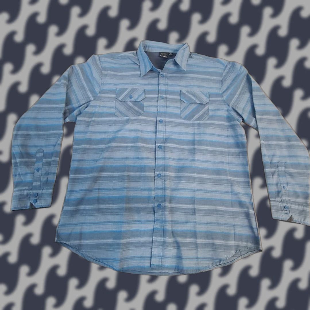Burnside Burnside Button-Down Dress Shirt Blue 2XL Mens Long Sleeve Shirt Regular Size Size 48R - 1 Thumbnail