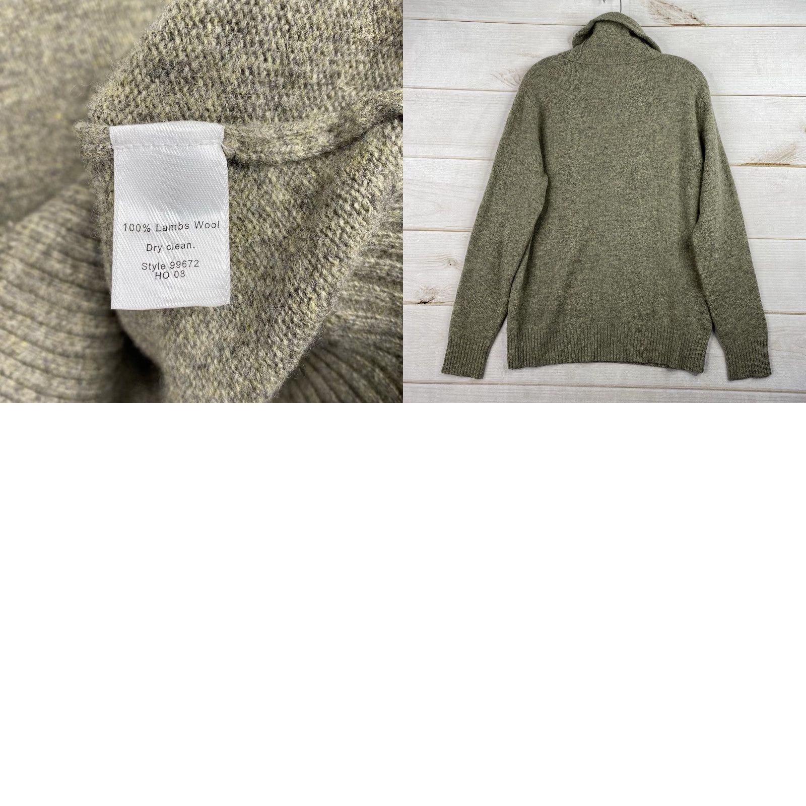 J.Crew J.CREW Mens Sweater M Green Heather 100% Lambswool Shawl Collar Pullover Size M Wool Knit Pullover Casual 90s Preppy Mens Size US M / EU 48-50 / 2 - 8 Thumbnail
