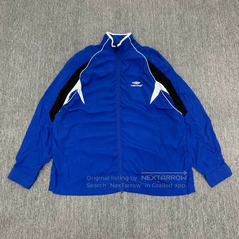 Balenciaga Balenciaga Blue Windbreaker Jacket Size US M / EU 48-50 / 2 - 1 Thumbnail