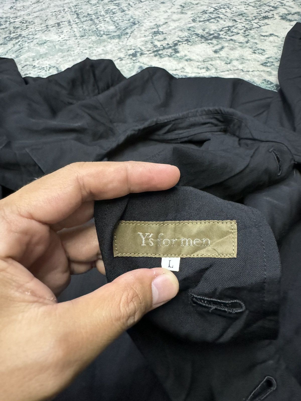 Y's for Men Y'S FOR MEN WOOL RAYON LONG-SLEEVED GABARDINE SHIRT Size US L / EU 52-54 / 3 - 4 Thumbnail