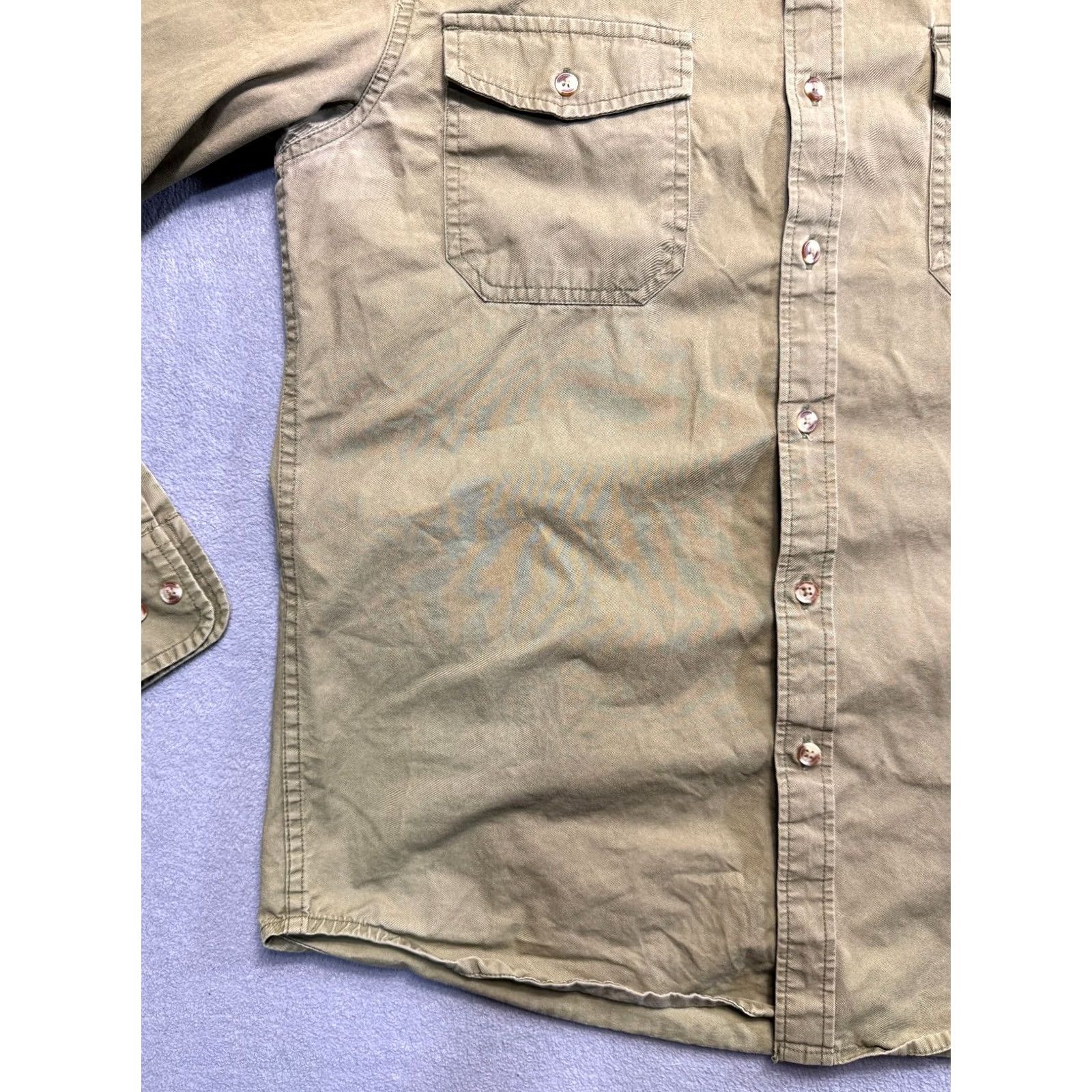 Obey OBEY military olive button up shirt long sleeve mens M size Size US M / EU 48-50 / 2 - 6 Thumbnail
