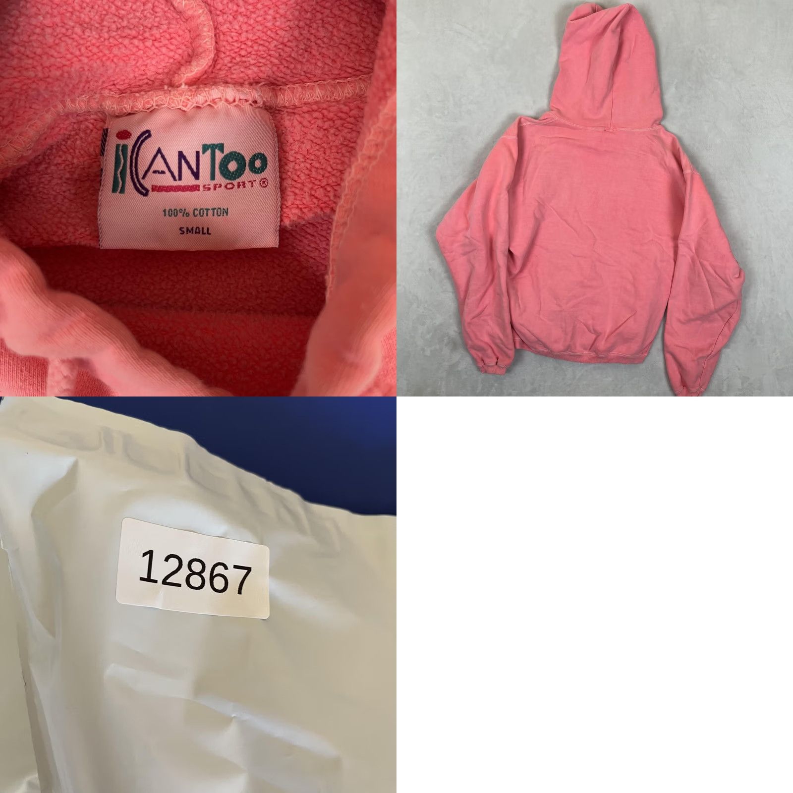 Pinko VINTAGE ICanToo Hoodie Sweatshirt Womens Small Pink Santa Cruz Sun Moon 90s Size S / US 4 / IT 40 - 8 Thumbnail