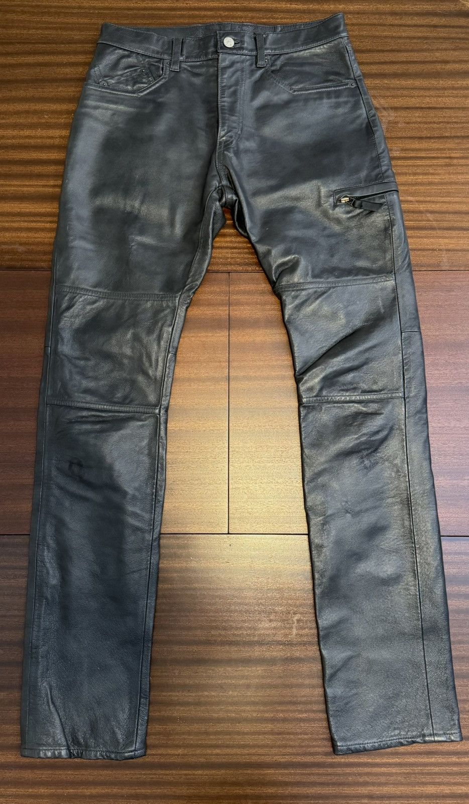 PPFM PPFM Black Leather Pants Size US 30 / EU 46 - 1 Thumbnail
