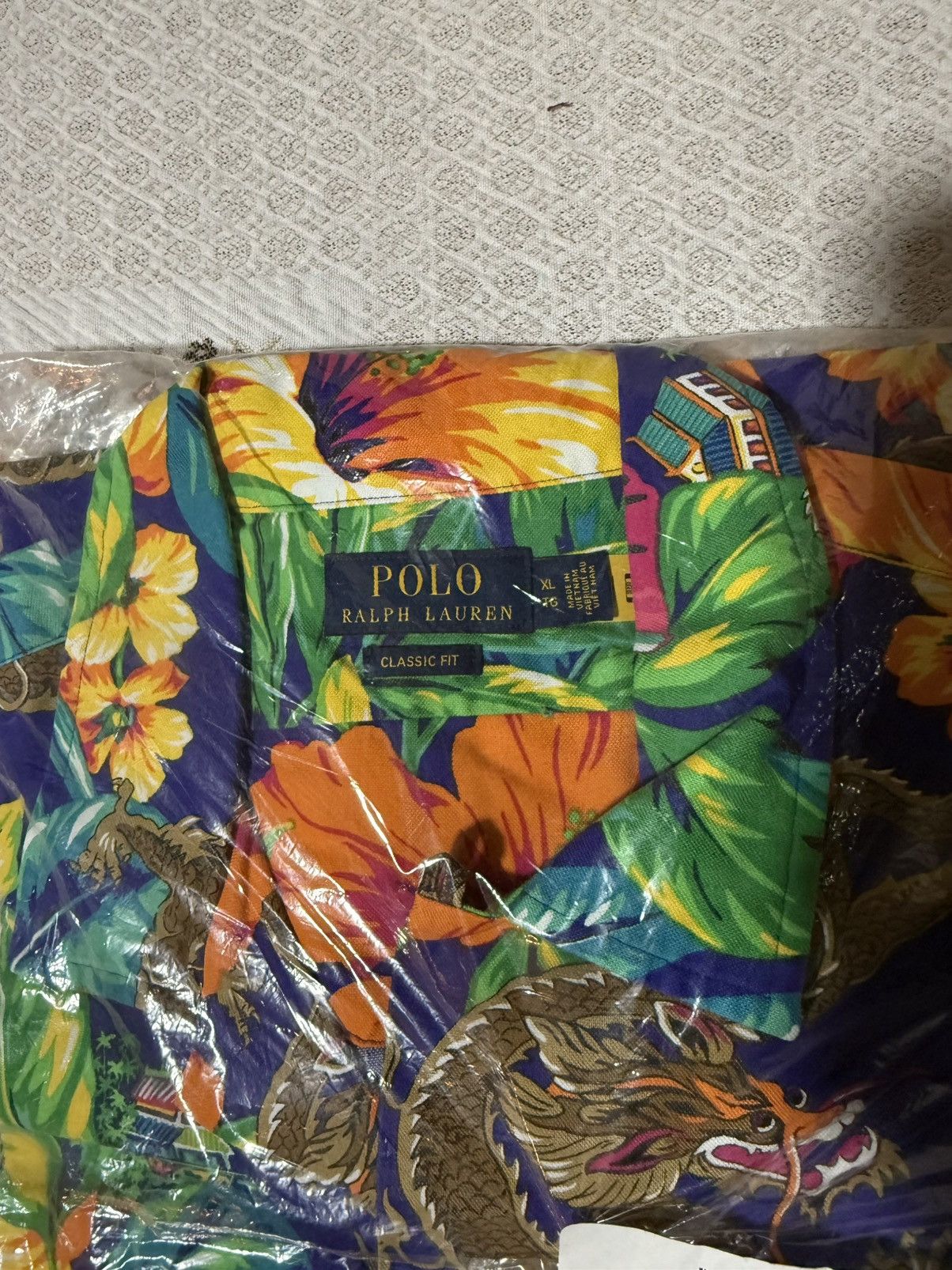 Polo Ralph Lauren Polo Ralph Lauren Classic Fit Tropical Oxford Camp Shirt Size US XL / EU 56 / 4 - 5 Thumbnail