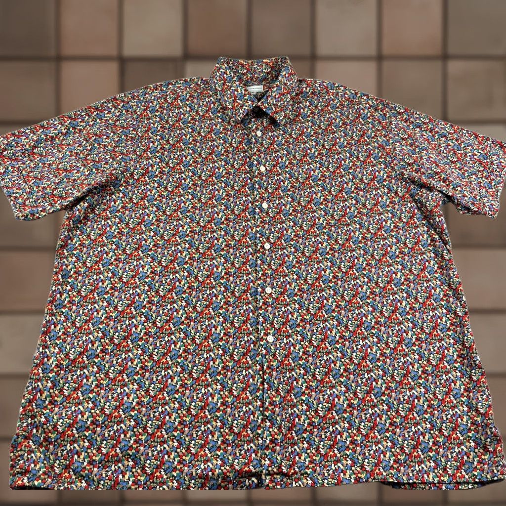 Vintage Maus & Hoffman Shirt Mens 2XL Button Short Sleeve Geometric AOP USA Made Size US XXL / EU 58 / 5 - 1 Thumbnail