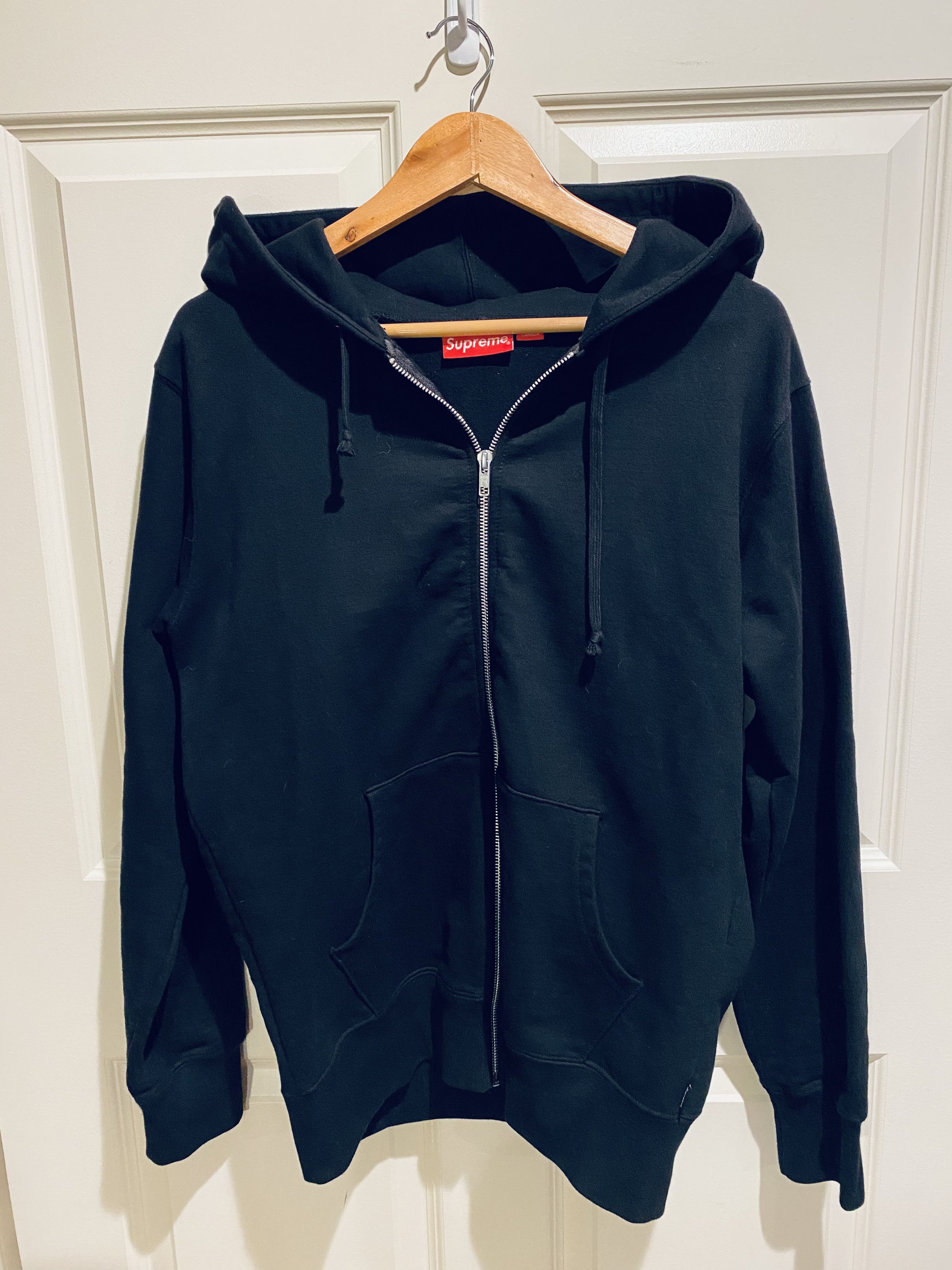 Pre-owned Supreme Super Hero Zip Up Hoodie In Black