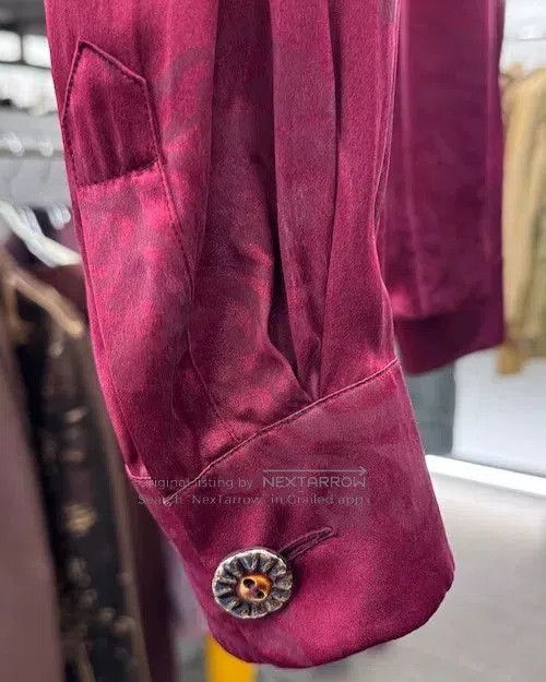 Saint Laurent Paris Yves Saint Laurent 1980s Floral Silk Shirt. Size XXS / US 00 / IT 34 - 6 Thumbnail