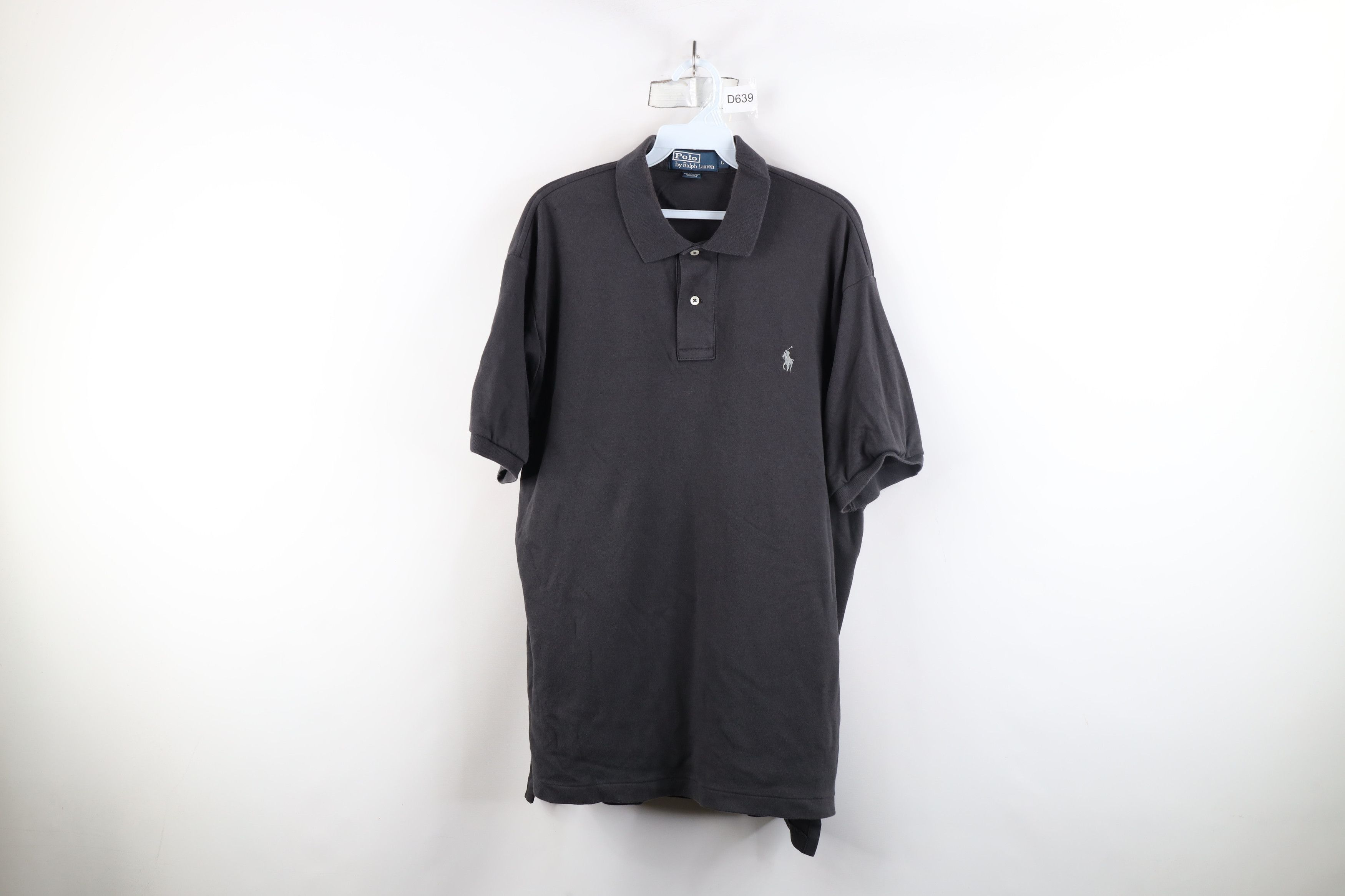 Ralph Lauren × Vintage Vintage 90s Ralph Lauren Touch Cotton Polo Shirt Dark Gray Size US L / EU 52-54 / 3 - 1 Thumbnail