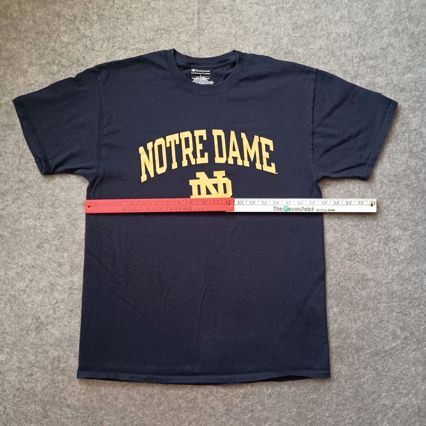 Champion Notre Dame Fighting Irish T Shirt Mens Large Blue Logo Spellout Short Sleeve Size US L / EU 52-54 / 3 - 4 Thumbnail