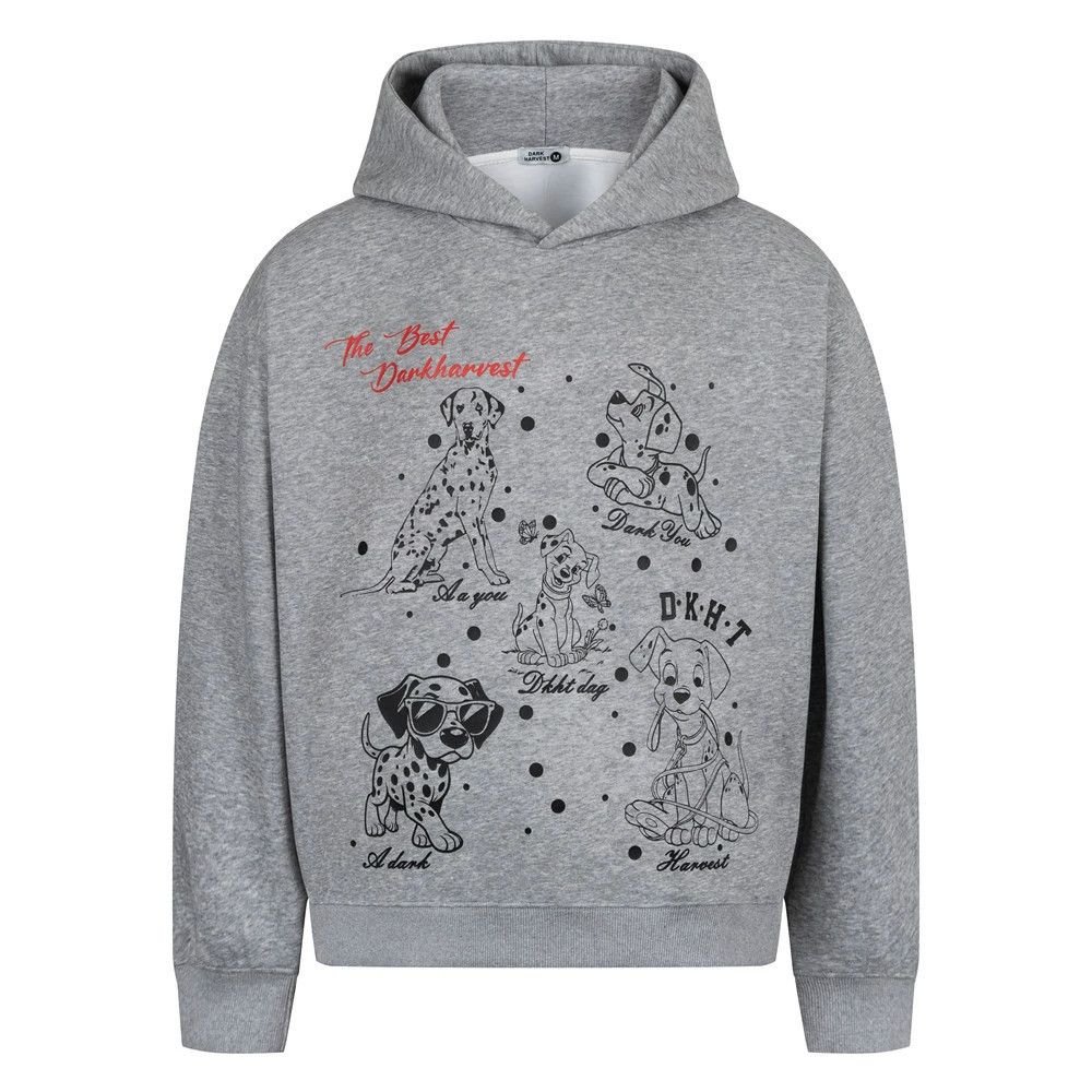 Vintage Men's trendy retro casual puppy print loose hoodie Size US L / EU 52-54 / 3 - 1 Thumbnail