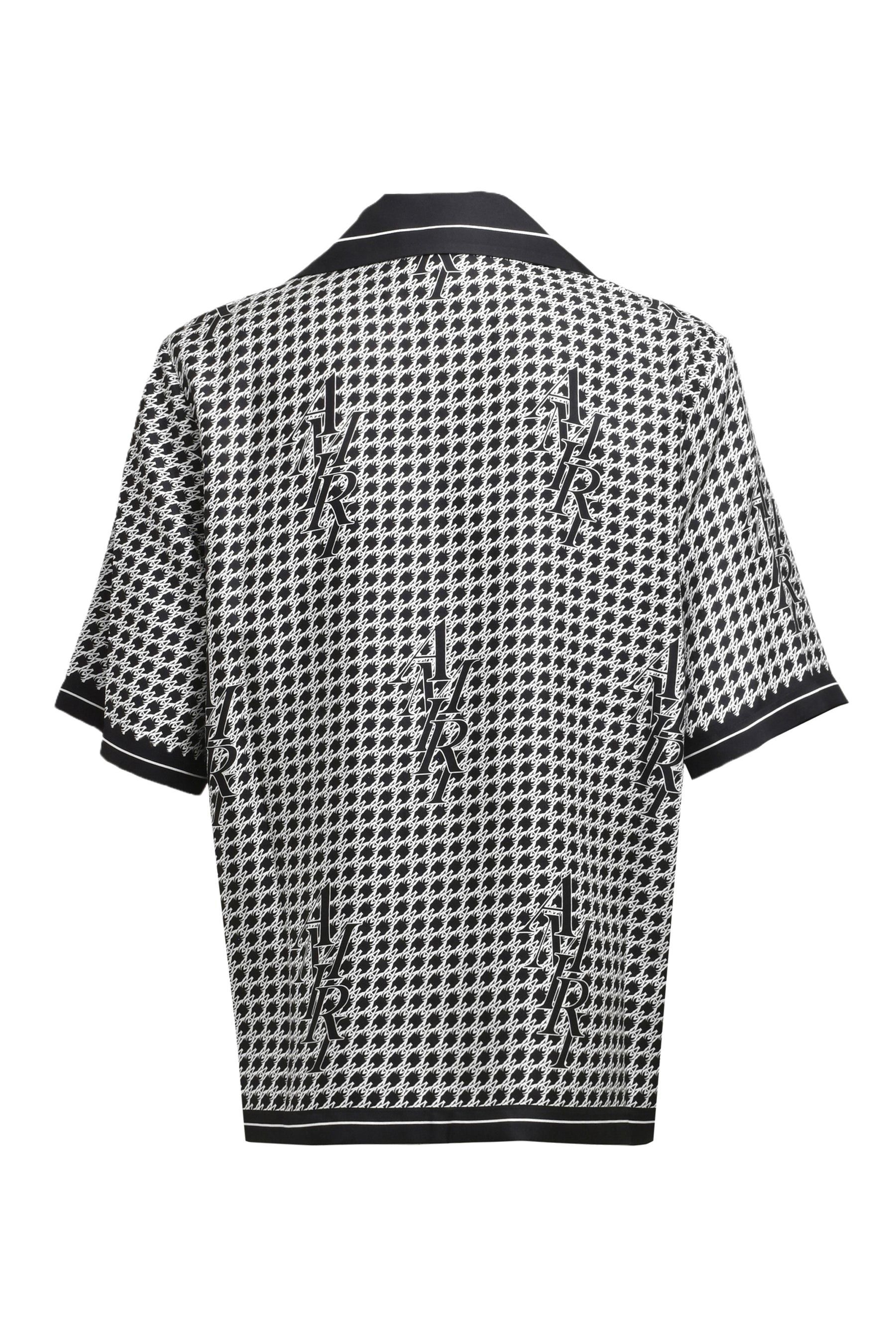 Amiri o1w1db10325 Houndstooth Bowling Shirt in White/Black Size US L / EU 52-54 / 3 - 2 Thumbnail