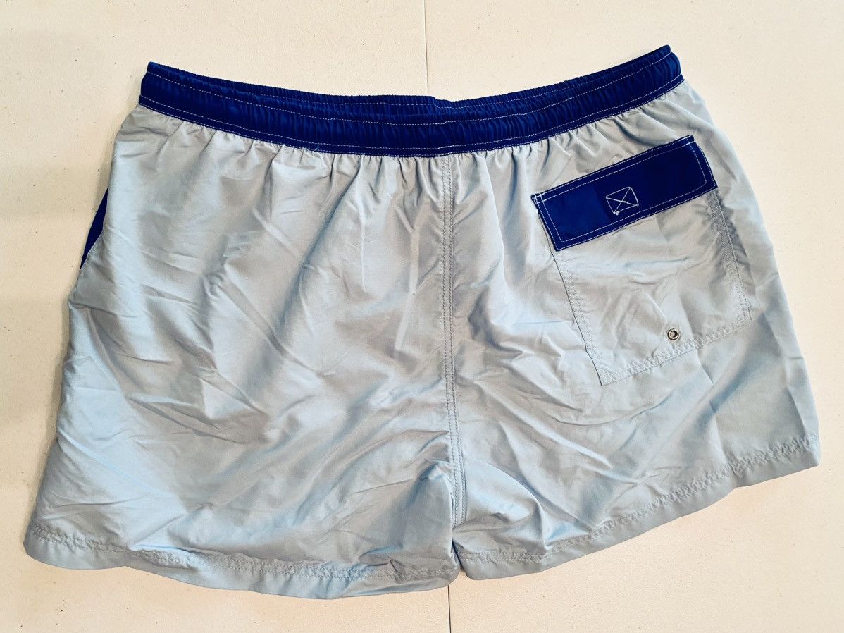 Etro Etro 🇮🇹 Milano Blue Contrast Block Pegaso Swimmers XL NWT Size US 37 - 4 Thumbnail