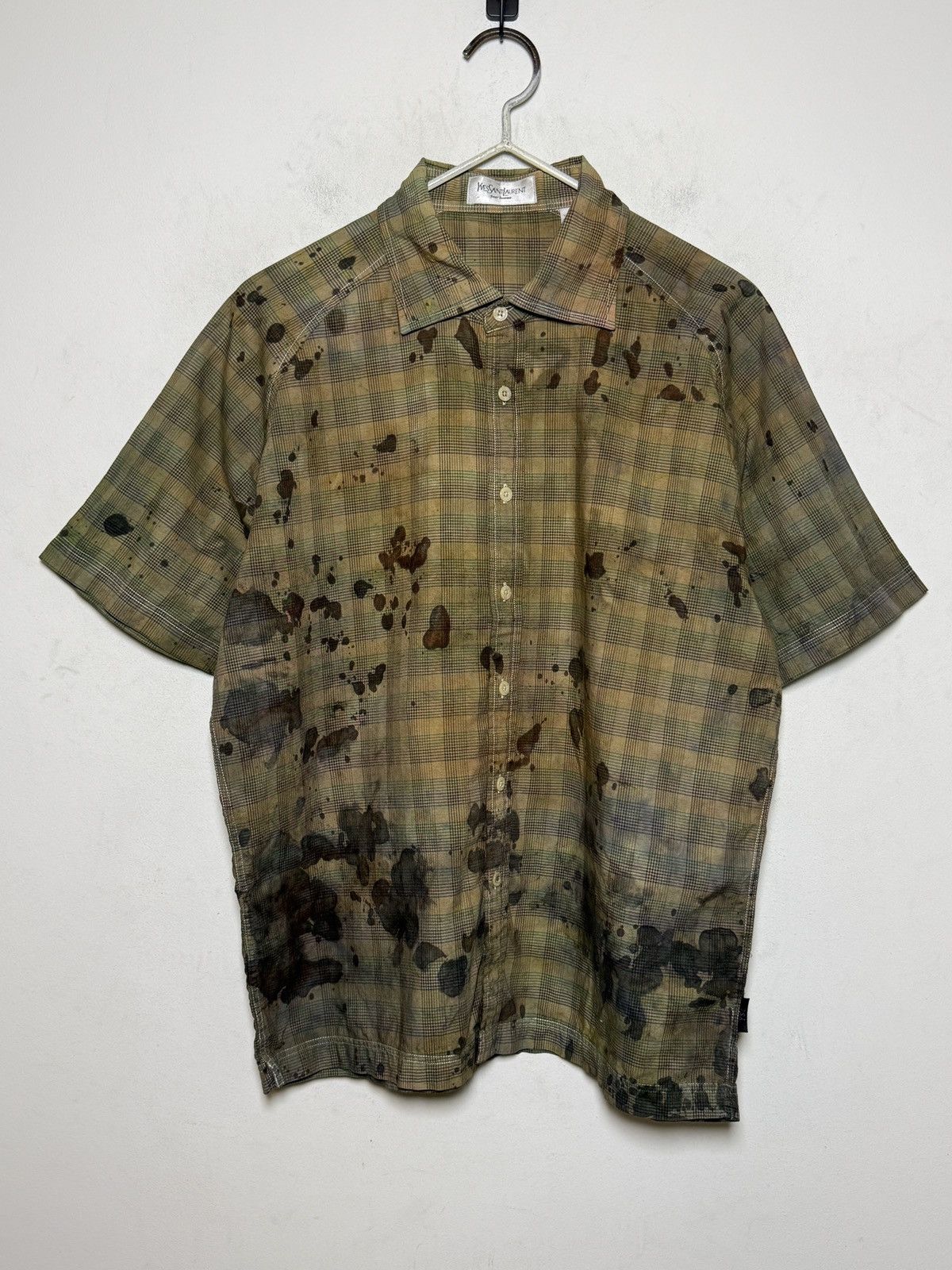 Yves Saint Laurent Vintage Yves Saint Laurent pour homme short sleeve shirt Size US L / EU 52-54 / 3 - 1 Thumbnail