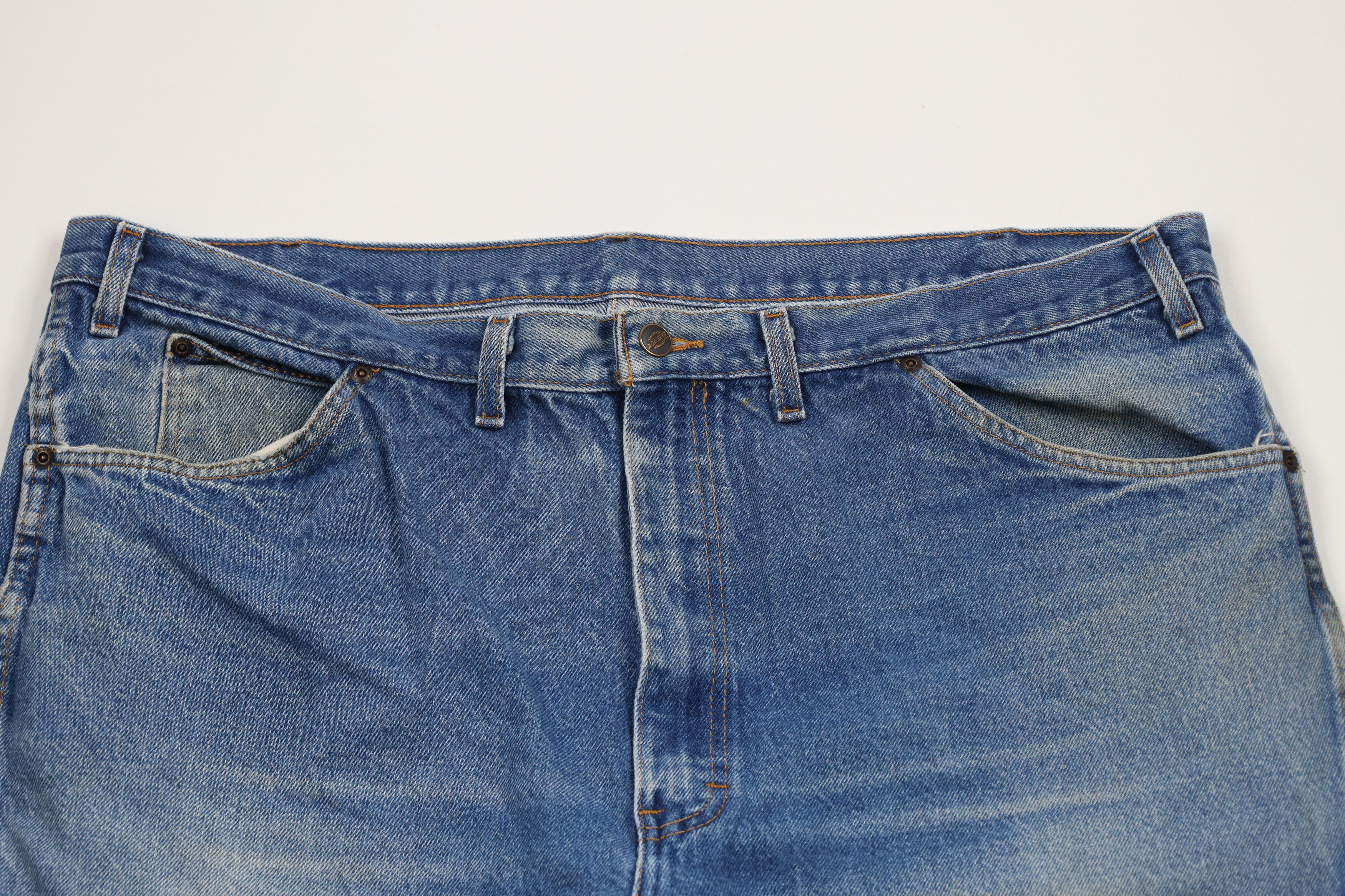 Dickies × Vintage Vintage Dickies Spell Out Wide Leg Denim Jeans Blue Cotton Size US 44 / EU 60 - 2 Thumbnail