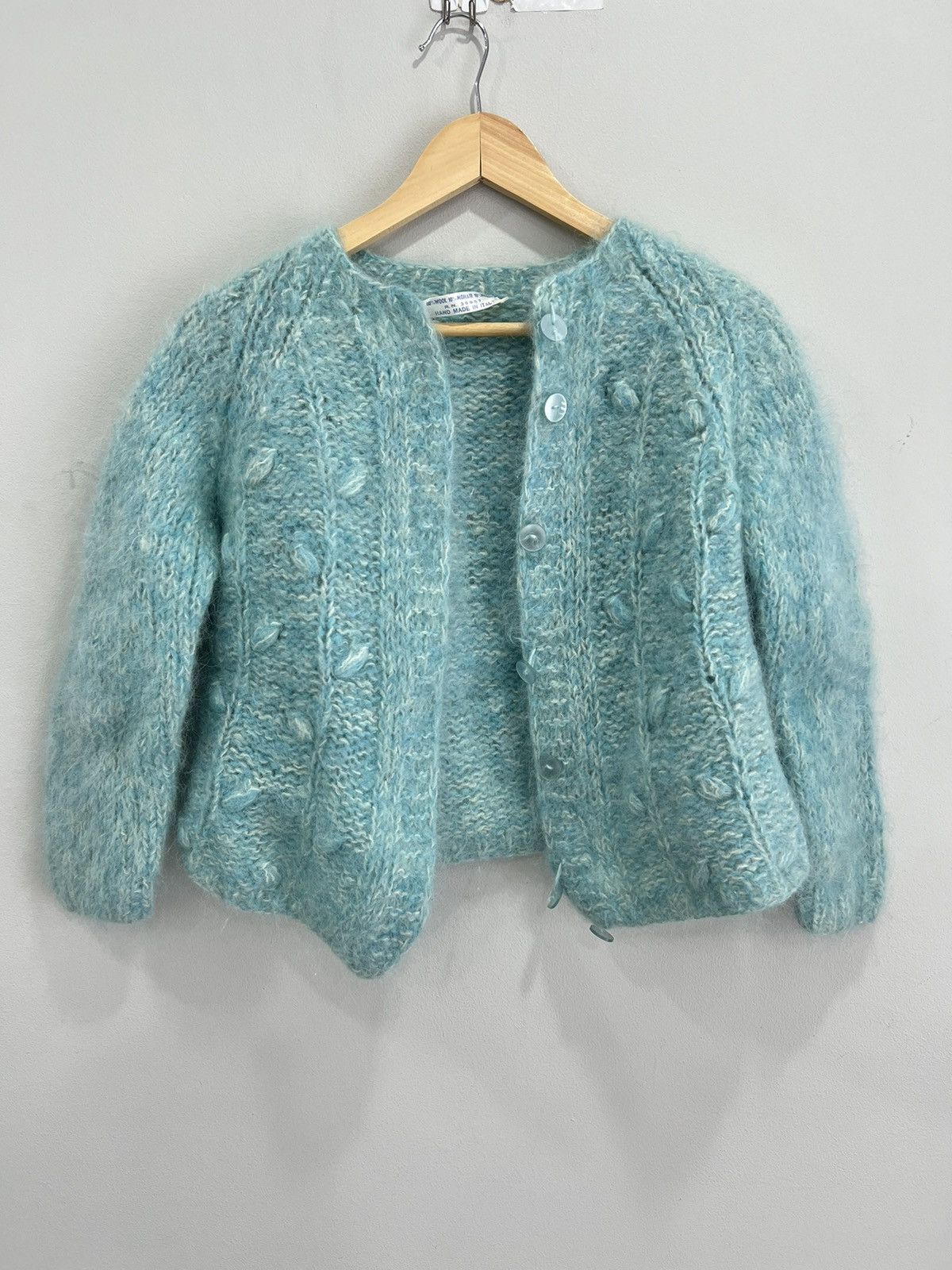 Vintage Vintage Womens Mohair Cardigan Sweater knit Size S / US 4 / IT 40 - 1 Thumbnail
