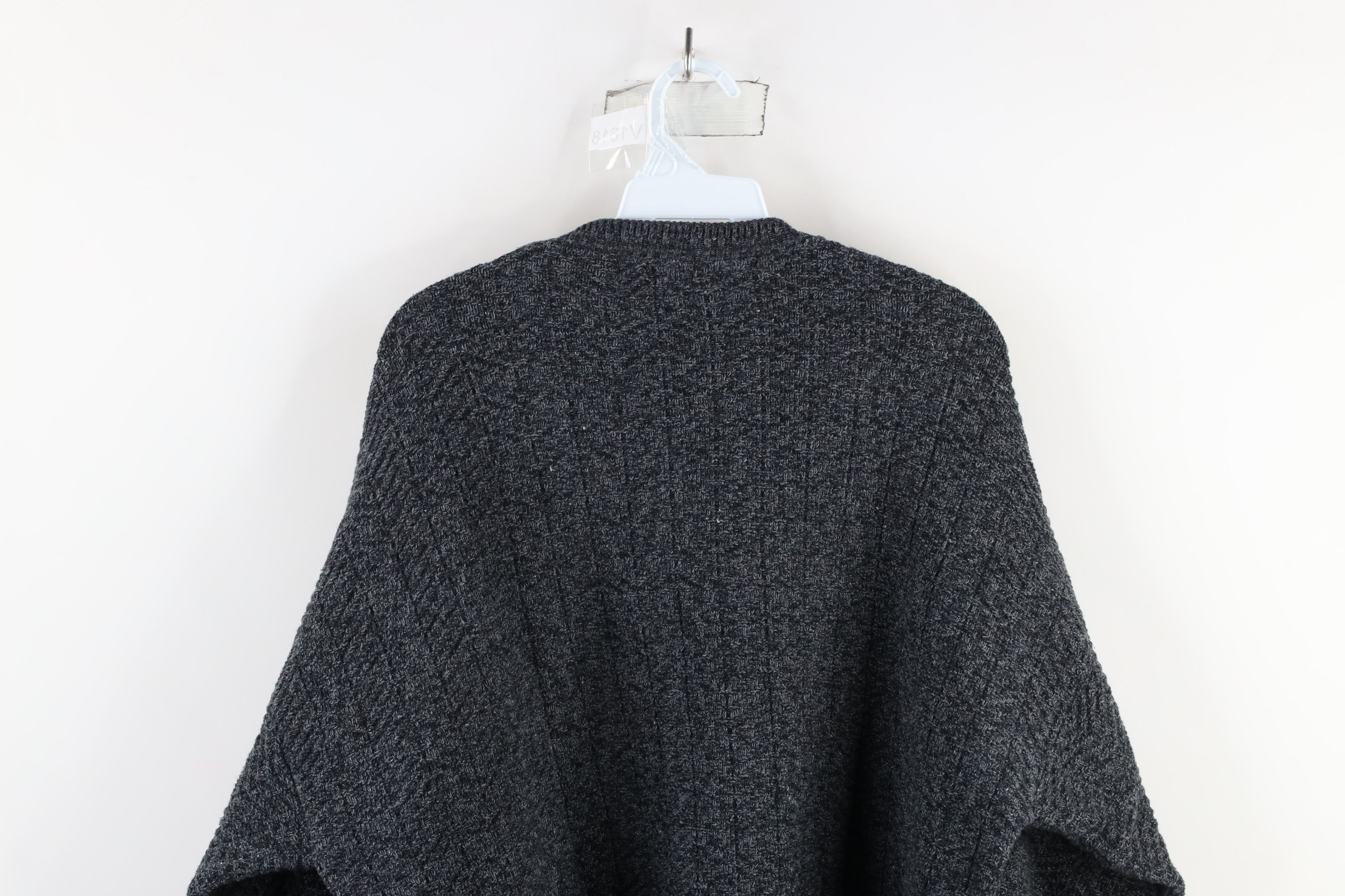 Vintage Vintage 90s Streetwear Hand Framed Knit Sweater Gray Size US L / EU 52-54 / 3 - 6 Thumbnail
