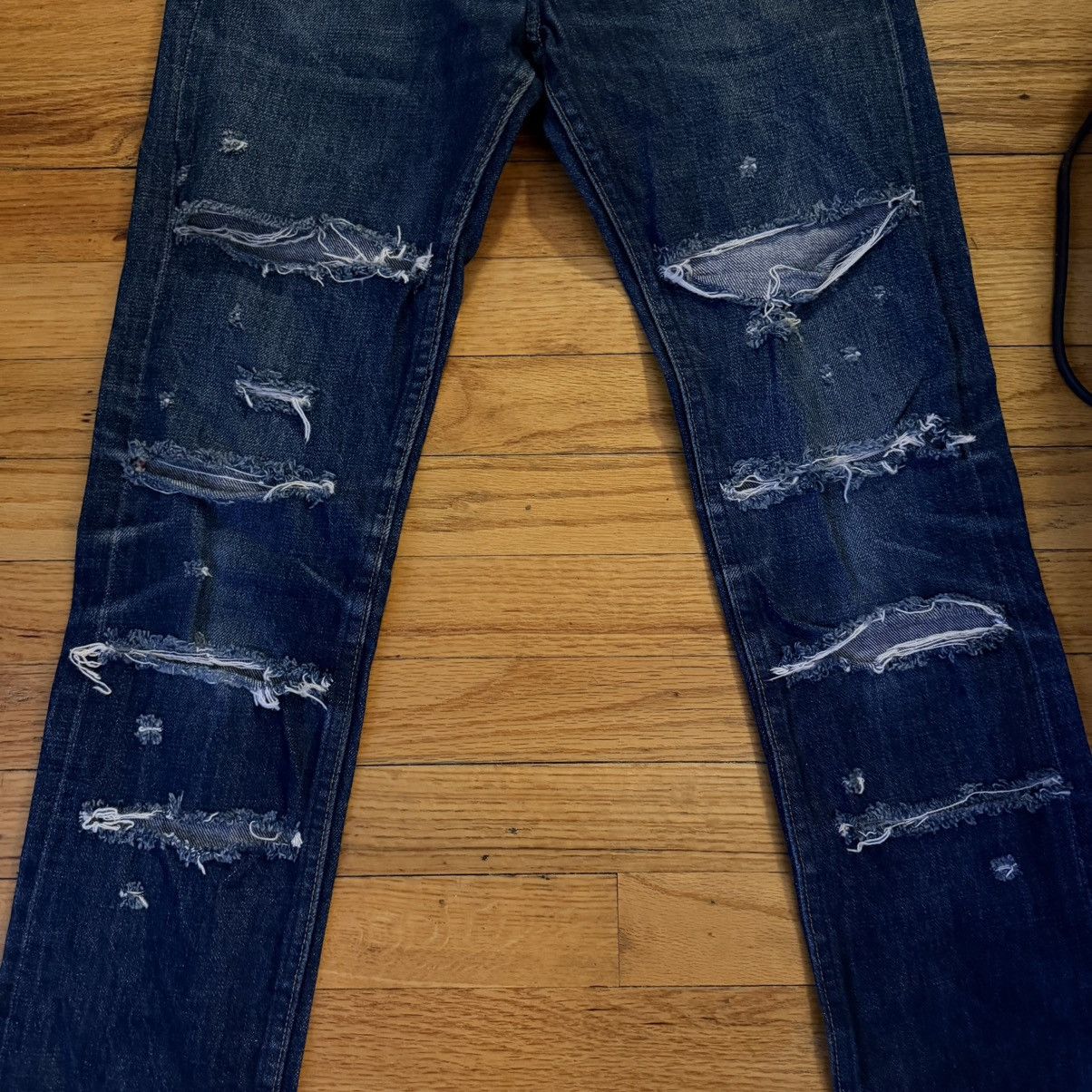 A.P.C. A.P.C. Petit Standard Jean Distressed Japanese Selvedge Size US 27 - 2 Thumbnail