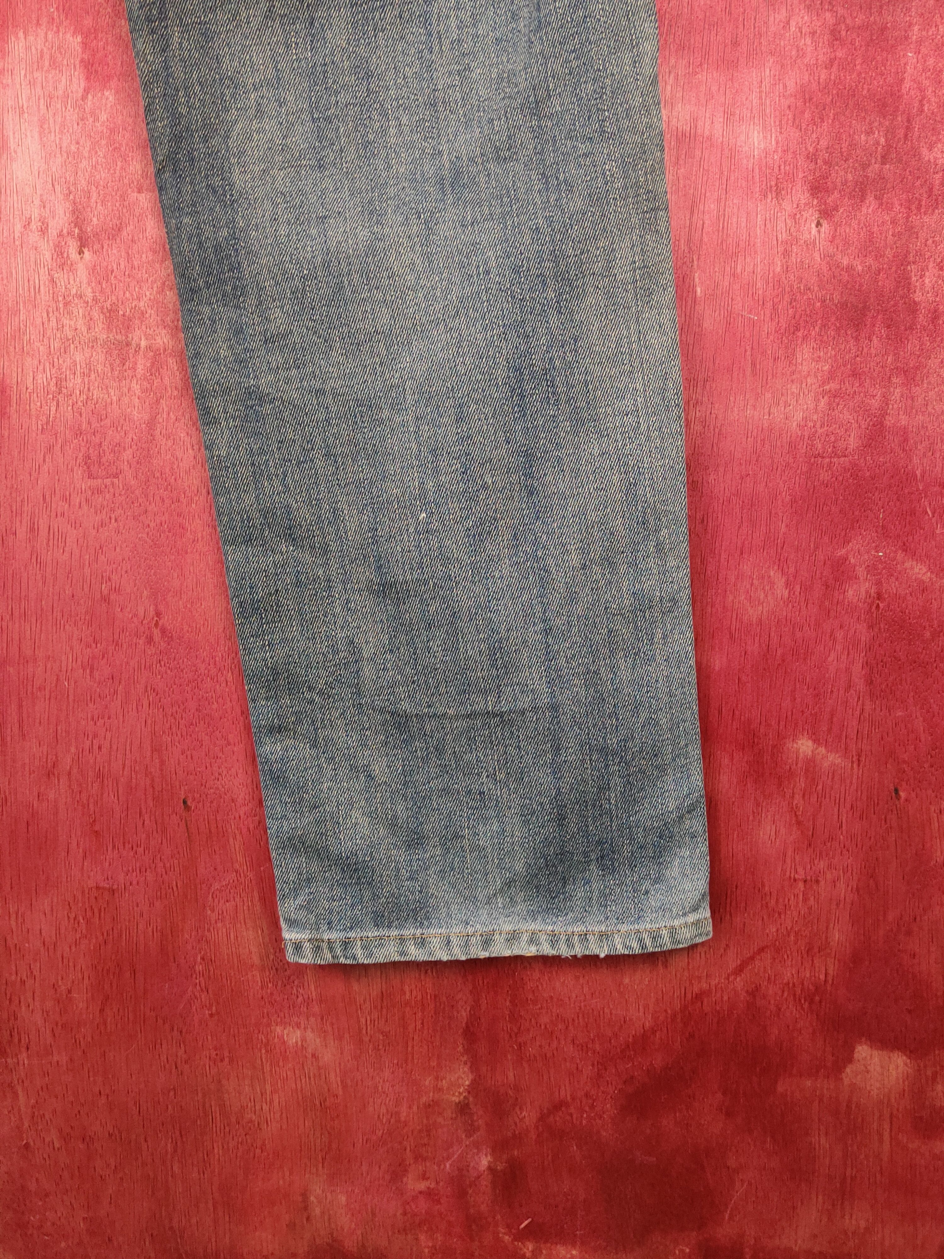 Edwin Edwin Dark Blue Faded distressed jeans Denim #S1608 Size US 35 - 13 Thumbnail