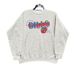 VTG 80s 90s NFL BUFFALO BILLS SWEATSHIRT ARTEX BLUE SIZE XL MADE IN USA