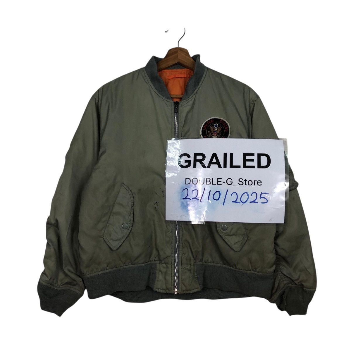 Japanese Brand 📌Vintage Fly Bomber Jacket United State Military Size US M / EU 48-50 / 2 - 1 Thumbnail