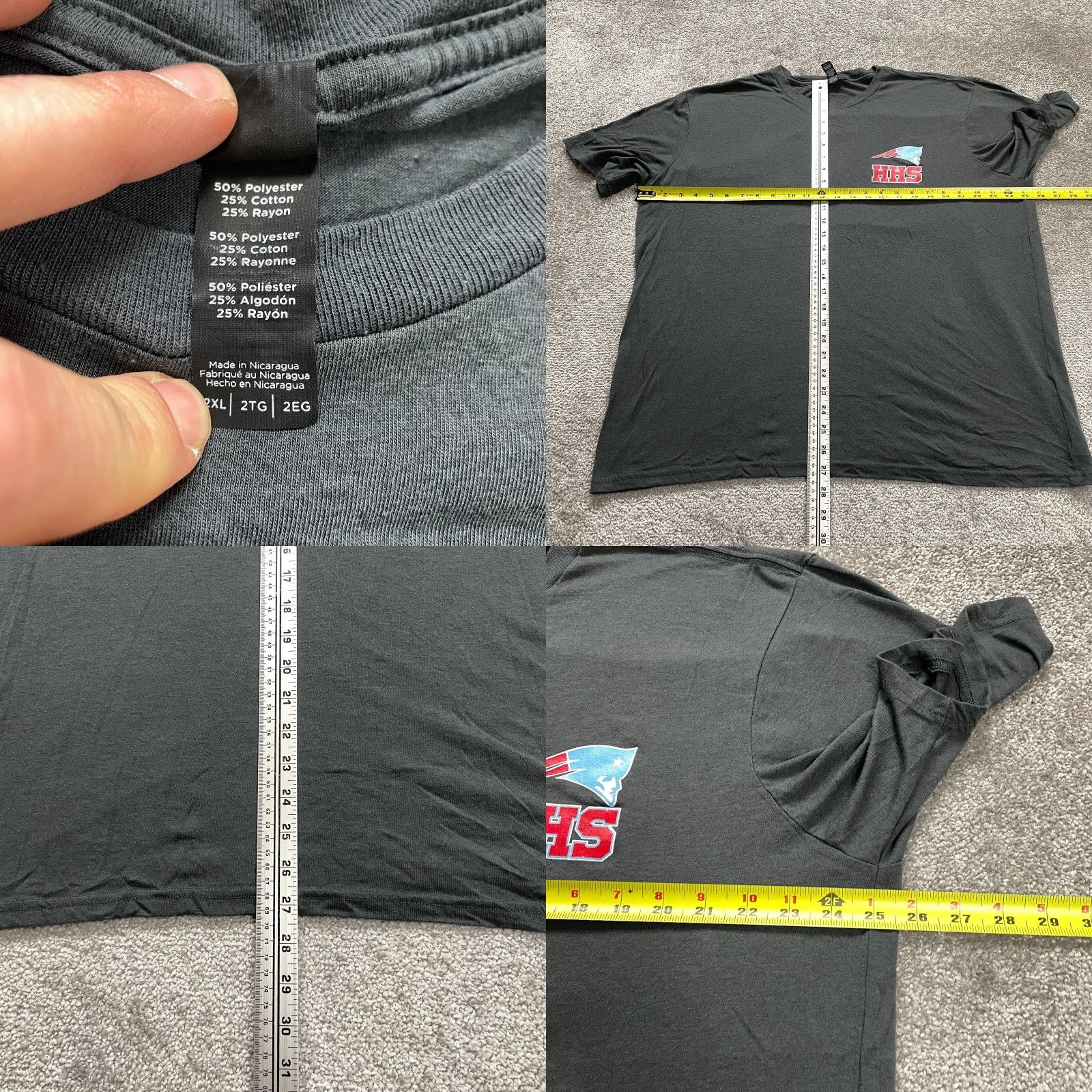 Vintage District T-Shirt Mens 2XL Gray Patriotic Graphic Crew Neck Short Sleeve Cotton Size US XXL / EU 58 / 5 - 8 Thumbnail
