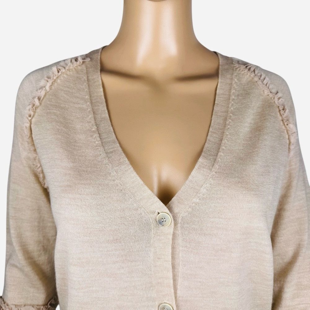 Other NWT New Maison Pere Beige Wool Cashmere Silk Sweater Cardig Size S / US 4 / IT 40 - 9 Thumbnail