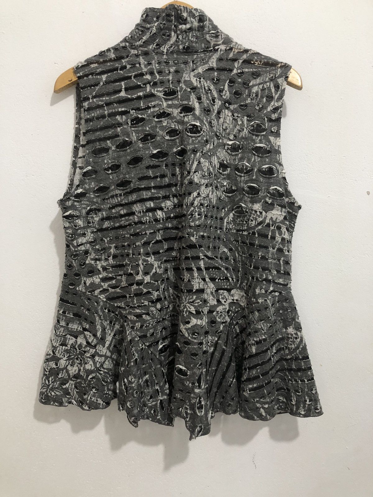 Yohji Yamamoto Japanese Brand Distressed Grunge Poem Short Sleeve Size L / US 10 / IT 46 - 2 Thumbnail