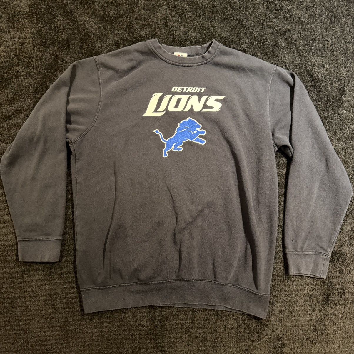 Majestic Vintage majestic Detroit lions black crewneck Size US M / EU 48-50 / 2 - 1 Thumbnail