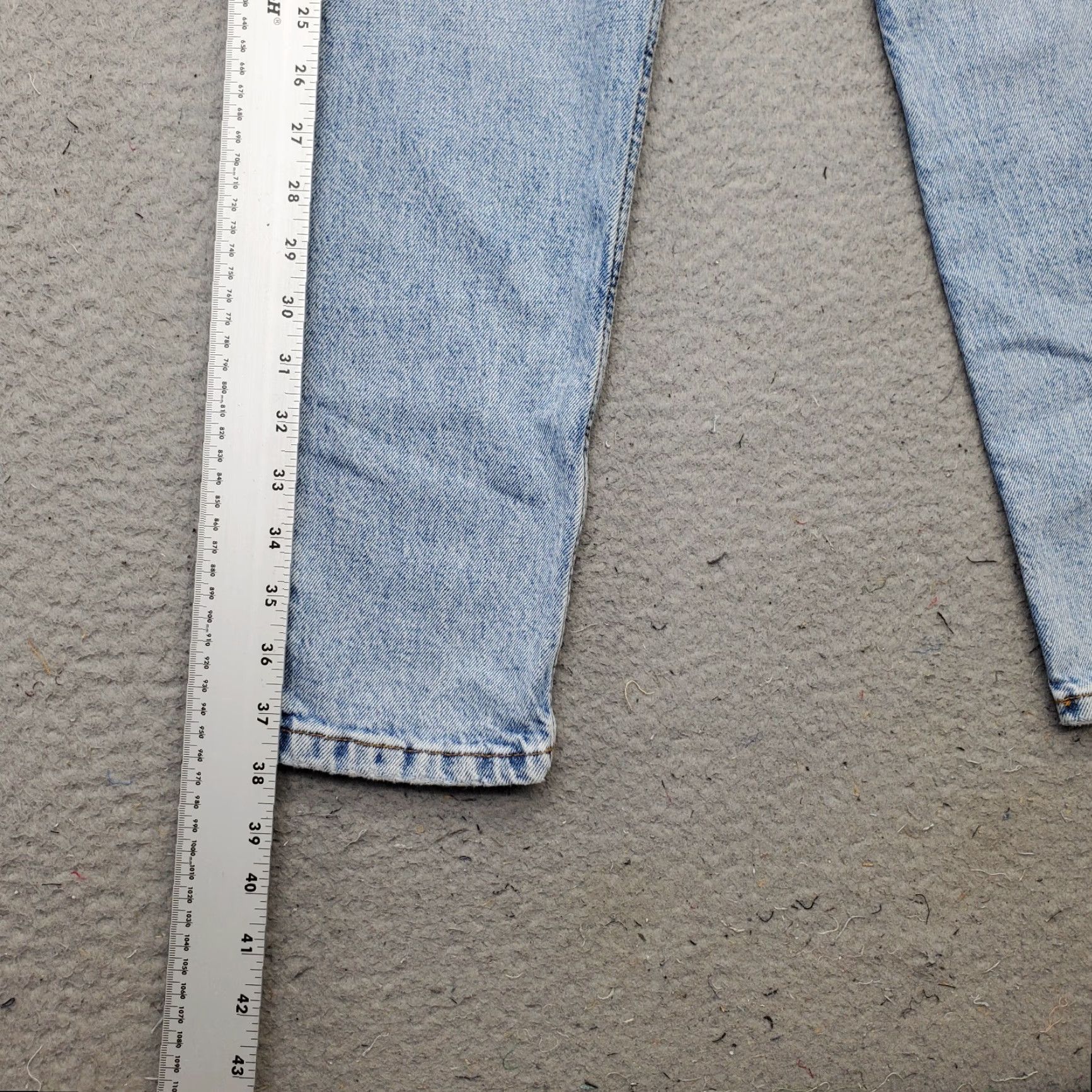 Zara Zara Jeans Women's 2 Blue Denim Stretch Boho Streetwear Medium Wash Straight Leg Jeans Womens Size 2 Blue Size 26" / US 2 / IT 38 - 3 Thumbnail