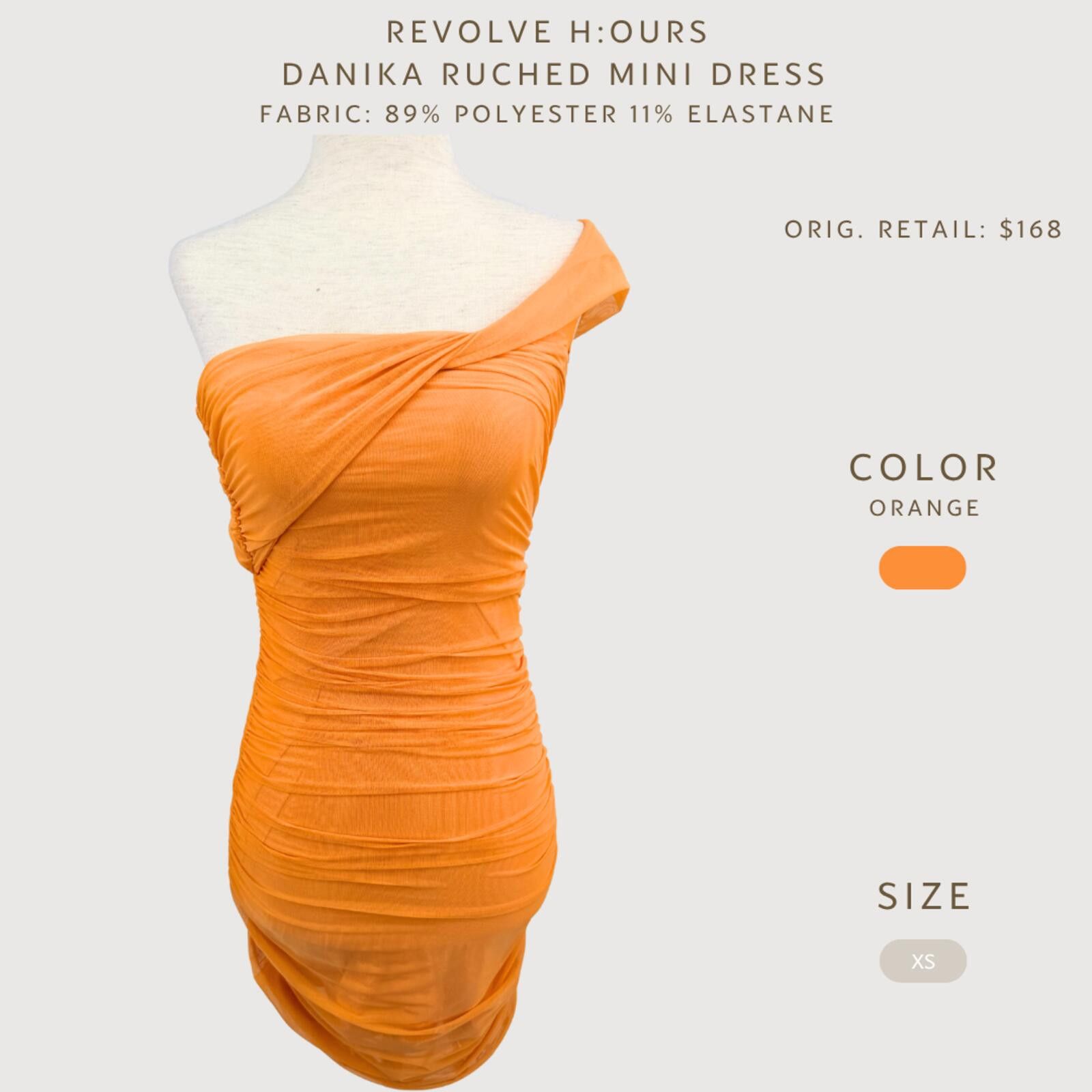 Other REVOLVE H:OURS Danika Ruched Mini Dress XS Size XS / US 0-2 / IT 36-38 - 2 Thumbnail
