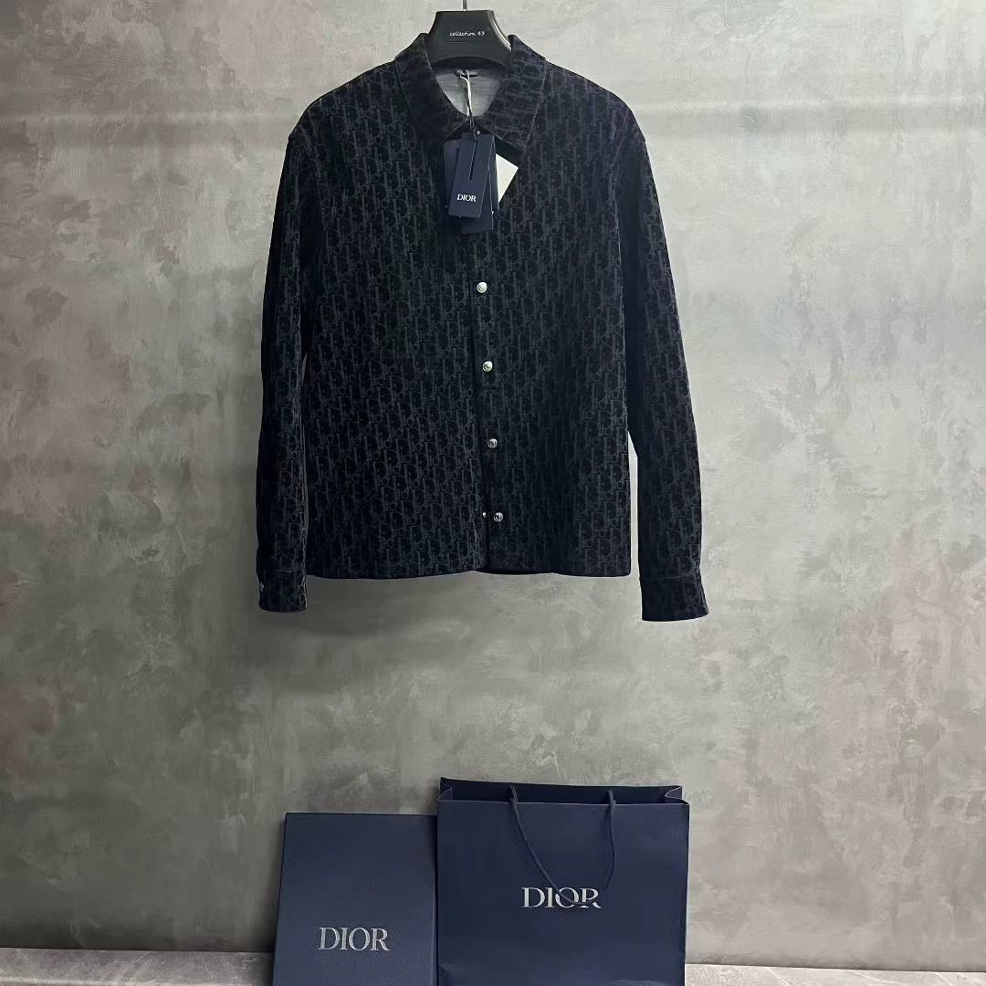 Dior dior blue logo printed long sleeve shirt Size US M / EU 48-50 / 2 - 2 Thumbnail