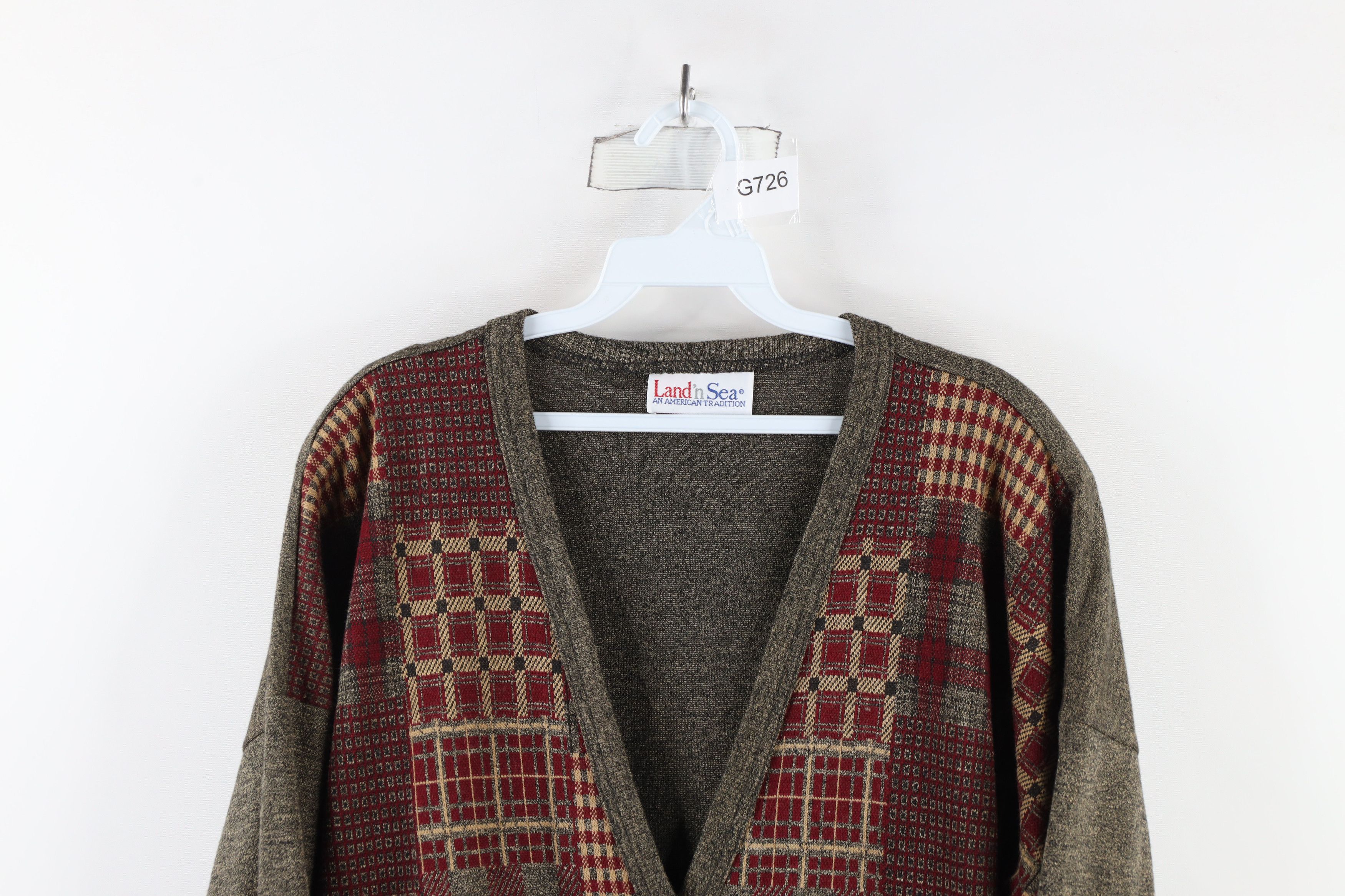 Vintage Vintage 90s Streetwear Knit 3/4 Sleeve Cardigan Sweater USA Size XL / US 12-14 / IT 48-50 - 2 Thumbnail