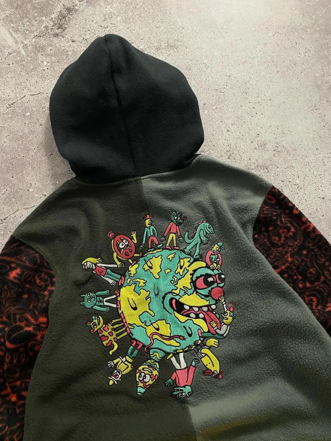 Japanese Brand KILLER ACID x THE BINDLE FLEECE HOODIE Size US S / EU 44-46 / 1 - 4 Thumbnail