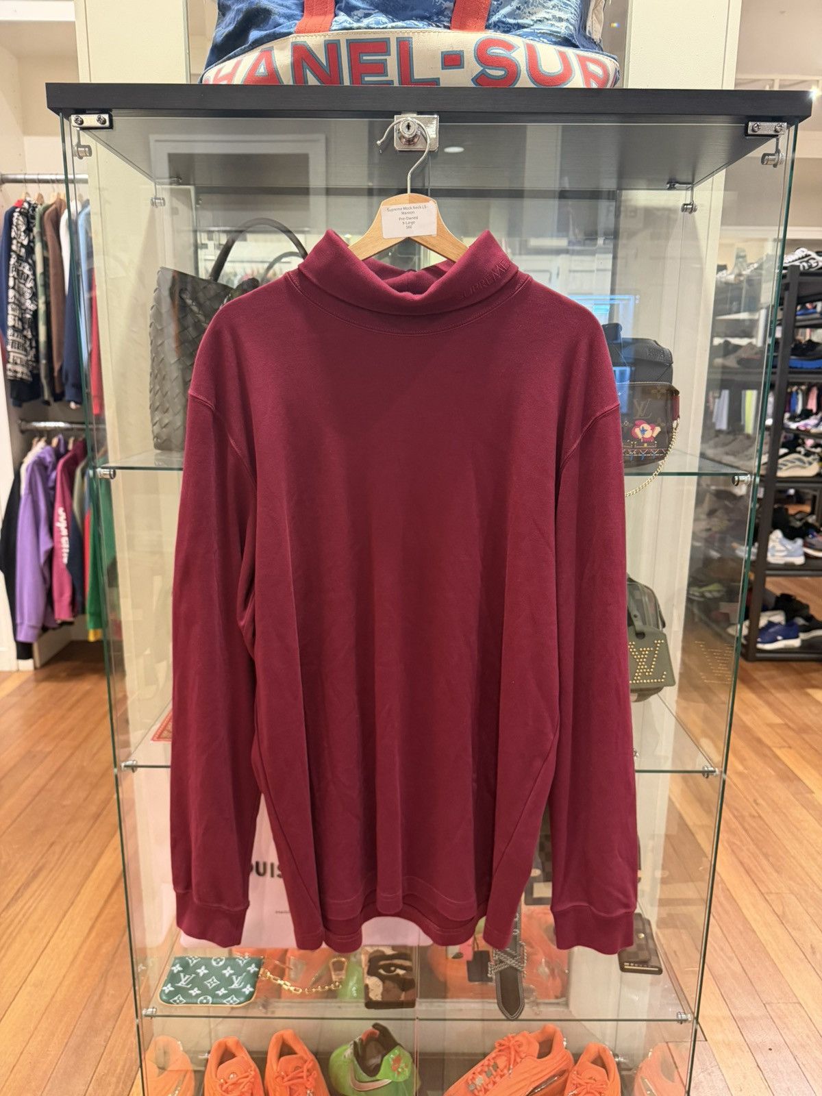 Supreme Supreme Mock Neck LS - Maroon Size US XL / EU 56 / 4 - 1 Thumbnail